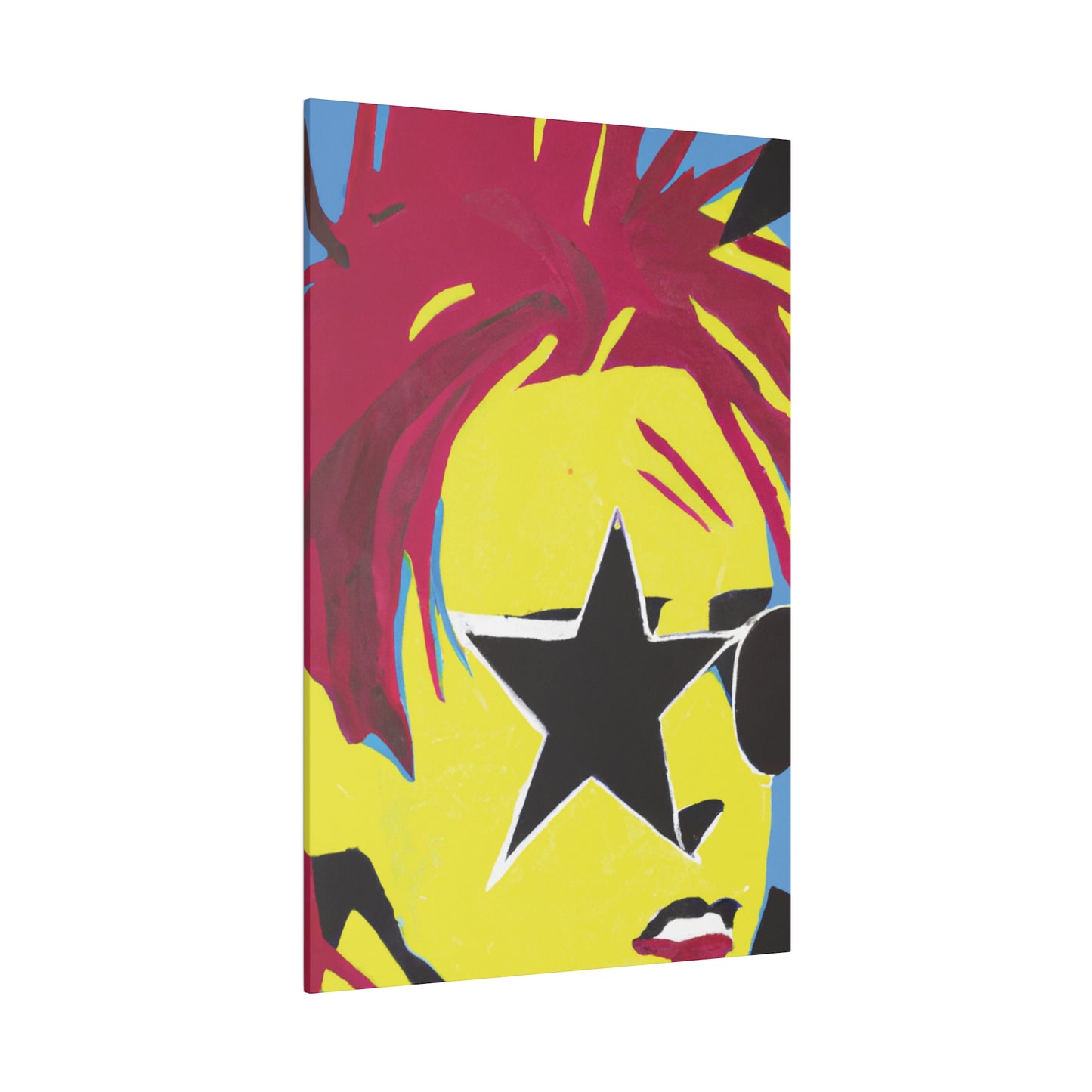 5063P - Rockstar Painting Print | Face | Abstract | Poster | Home Decor | Wall Art | Music Art | Canvas