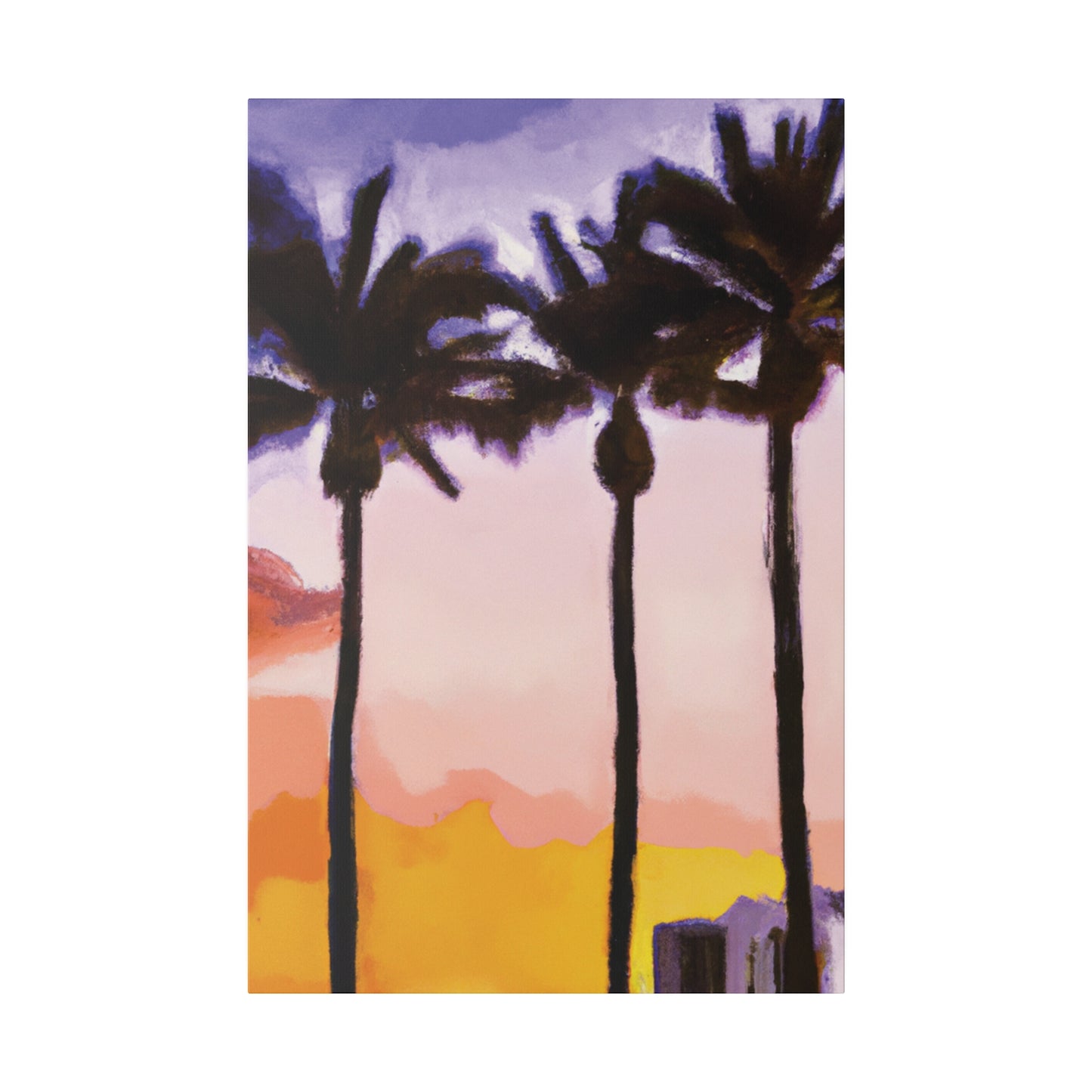 9366G - Miami Beach Sunset Painting Print | Miami | Beach | Sunset | Poster | Home Decor | Wall Art | Canvas