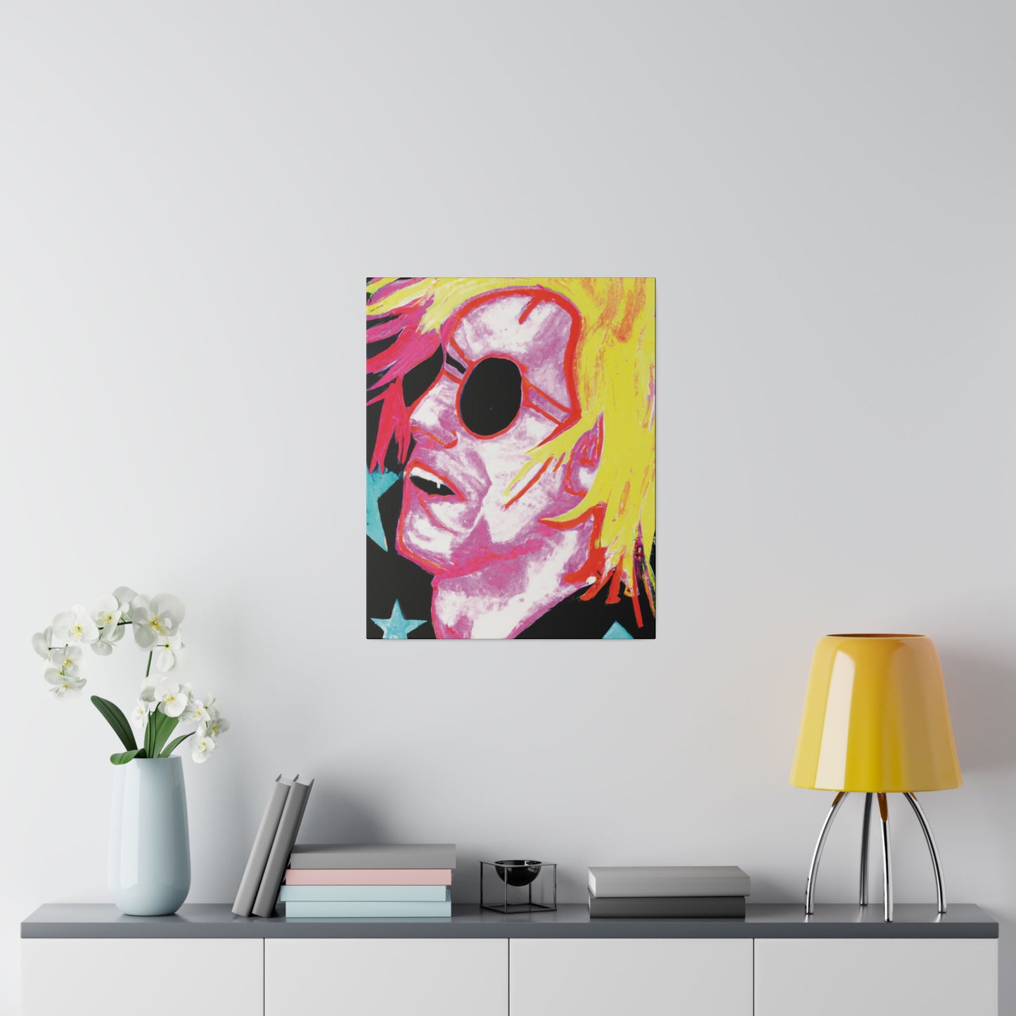 5123P - Rockstar Painting Print | Face | Abstract | Poster | Home Decor | Wall Art | Music Art | Canvas