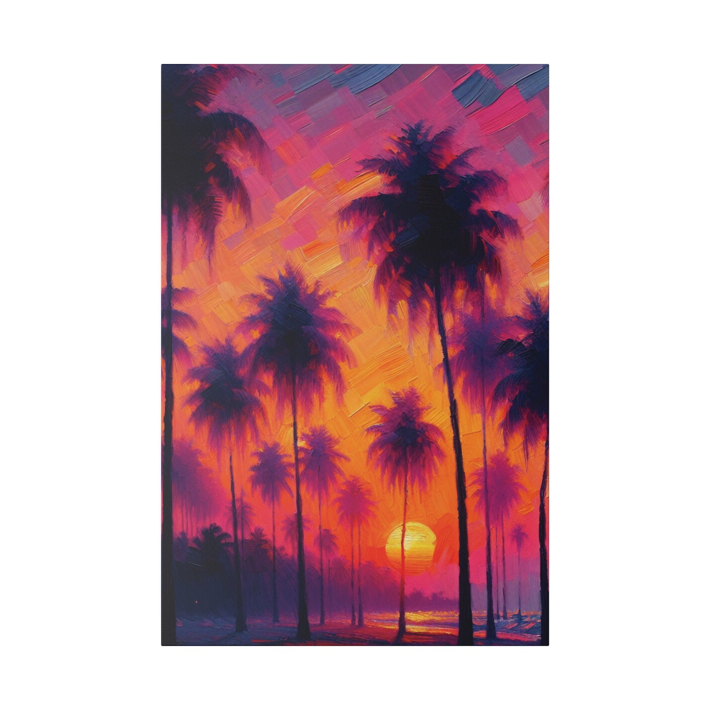 5427H - miami beach art, sunset background, ocean art work, beach art work, sunset designs, miami beach painting, miami beach print