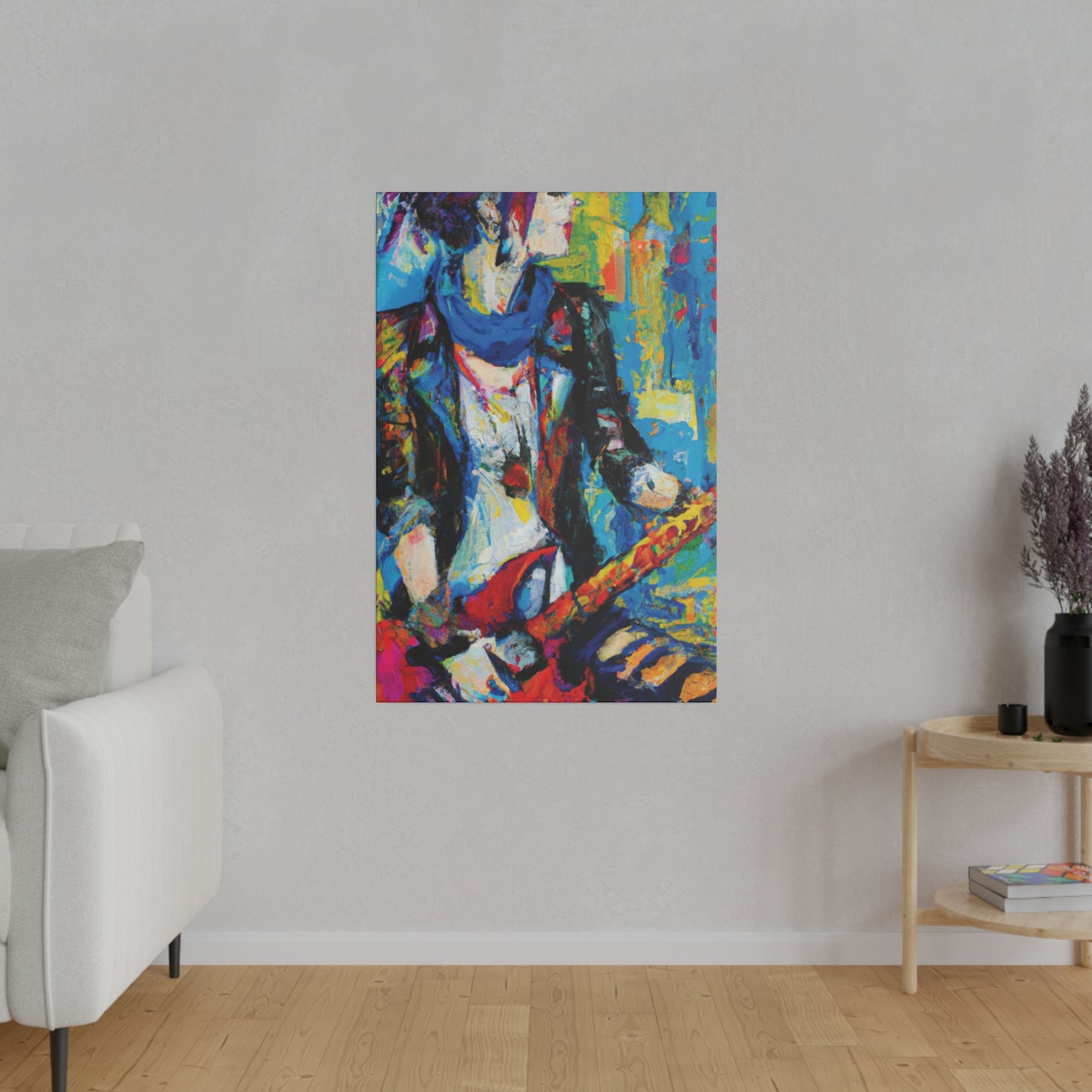 2583Q - Rockstar Oil Painting Style Print | Poster | Home Decor | Wall Art | Music Art | Canvas