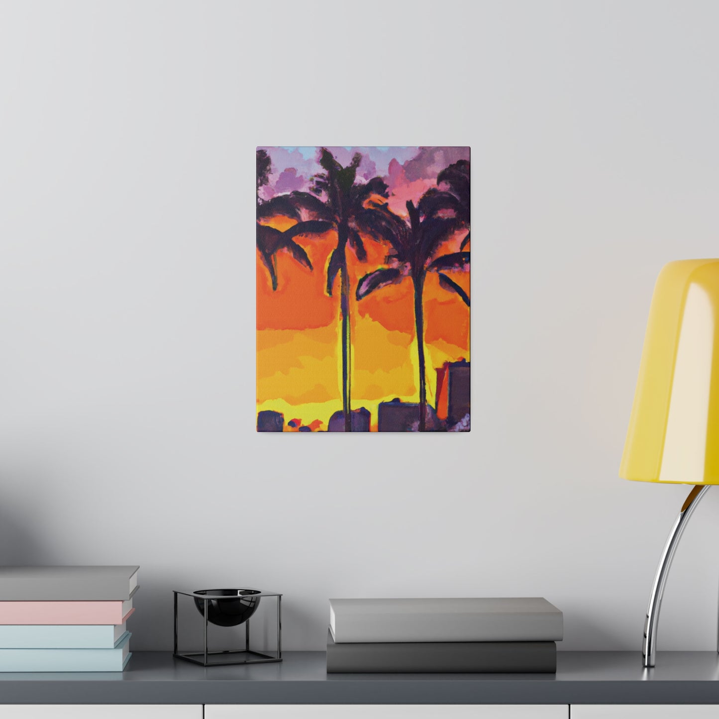 7392A - Miami Beach Sunset Painting Print | Miami | Beach | Sunset | Poster | Home Decor | Wall Art | Canvas