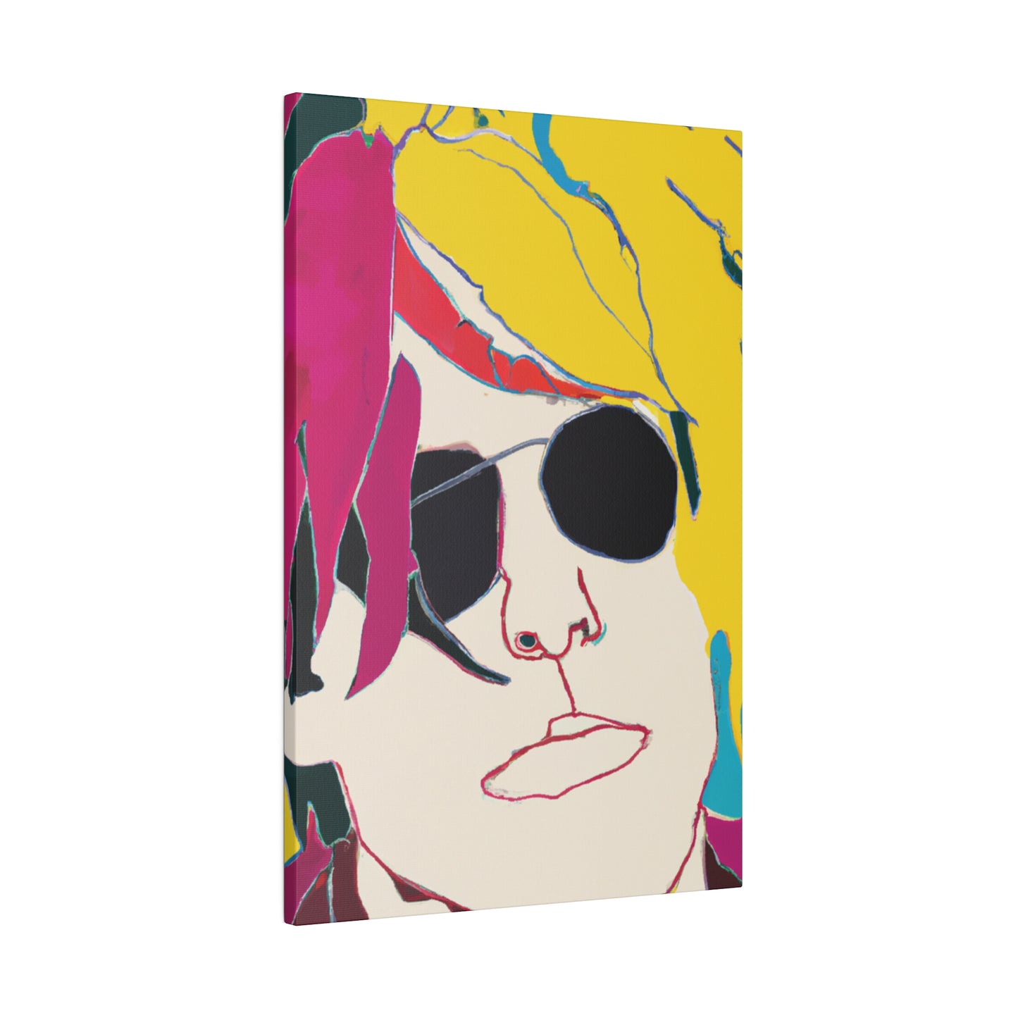 9138E - Rockstar Painting Print | Face | Abstract | Poster | Home Decor | Wall Art | Music Art | Canvas