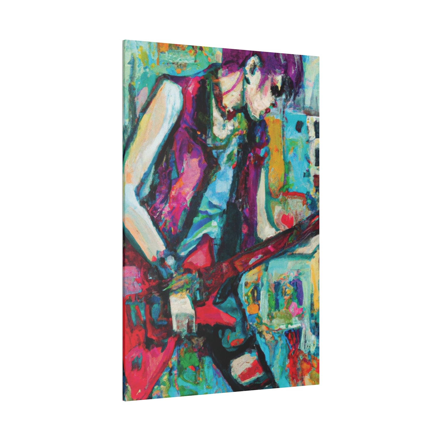 8398K - Rockstar Oil Painting Style Print | Poster | Home Decor | Wall Art | Music Art | Canvas