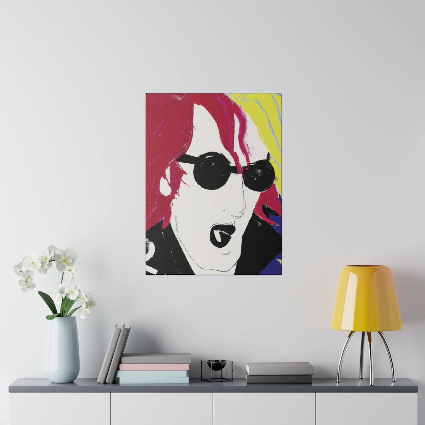 6485Q - Rockstar Painting Print | Face | Abstract | Poster | Home Decor | Wall Art | Music Art | Canvas