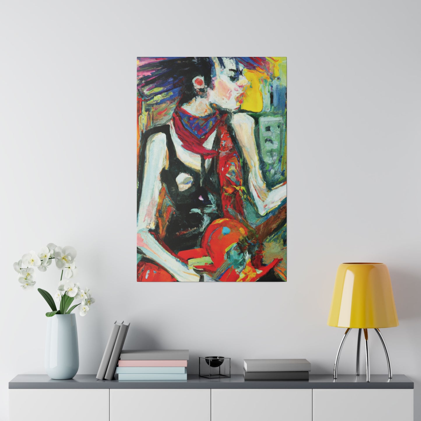 8733Q - Rockstar Oil Painting Style Print | Poster | Home Decor | Wall Art | Music Art | Canvas