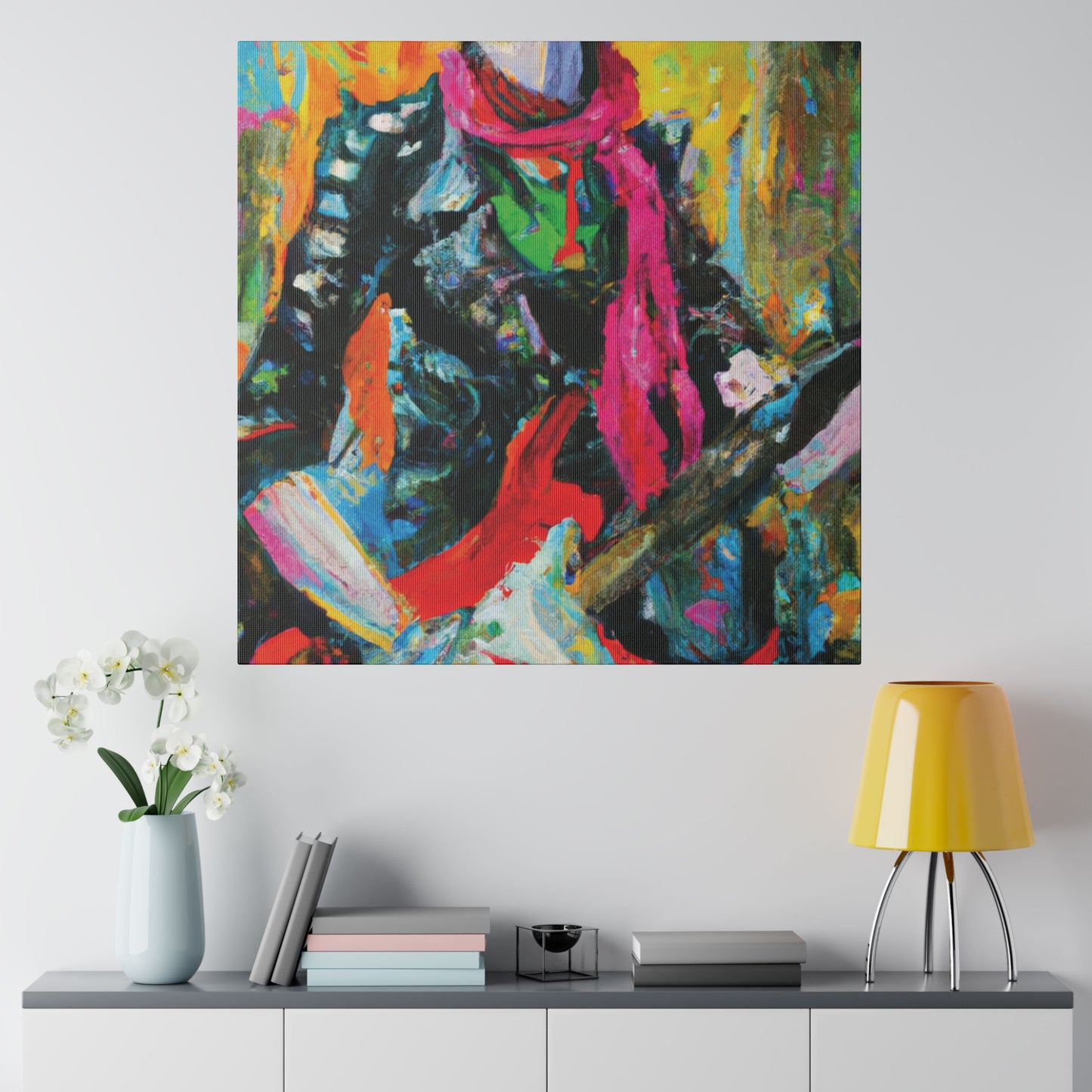 8579X - Rockstar Oil Painting Style Print | Poster | Home Decor | Wall Art | Music Art | Canvas