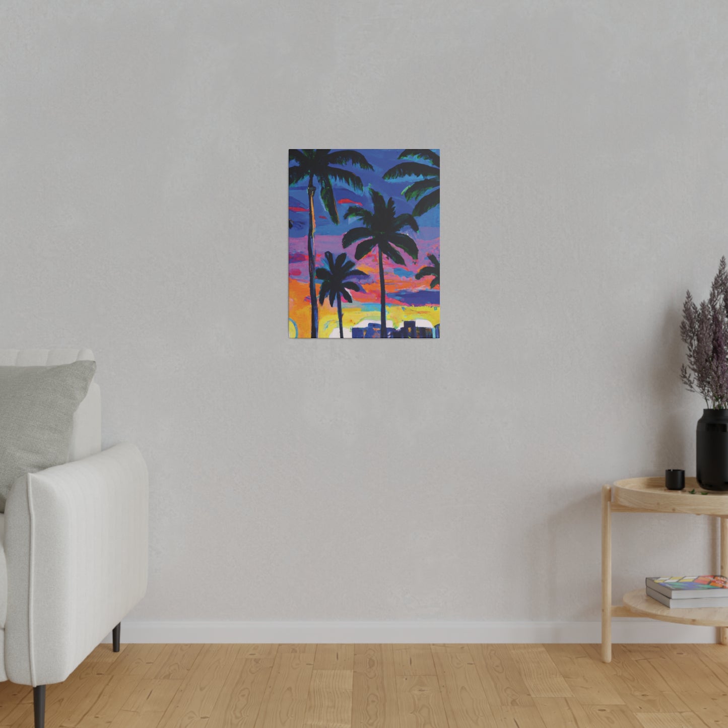 4621L - Miami Beach Sunset Painting Print | Miami | Beach | Sunset | Poster | Home Decor | Wall Art | Canvas