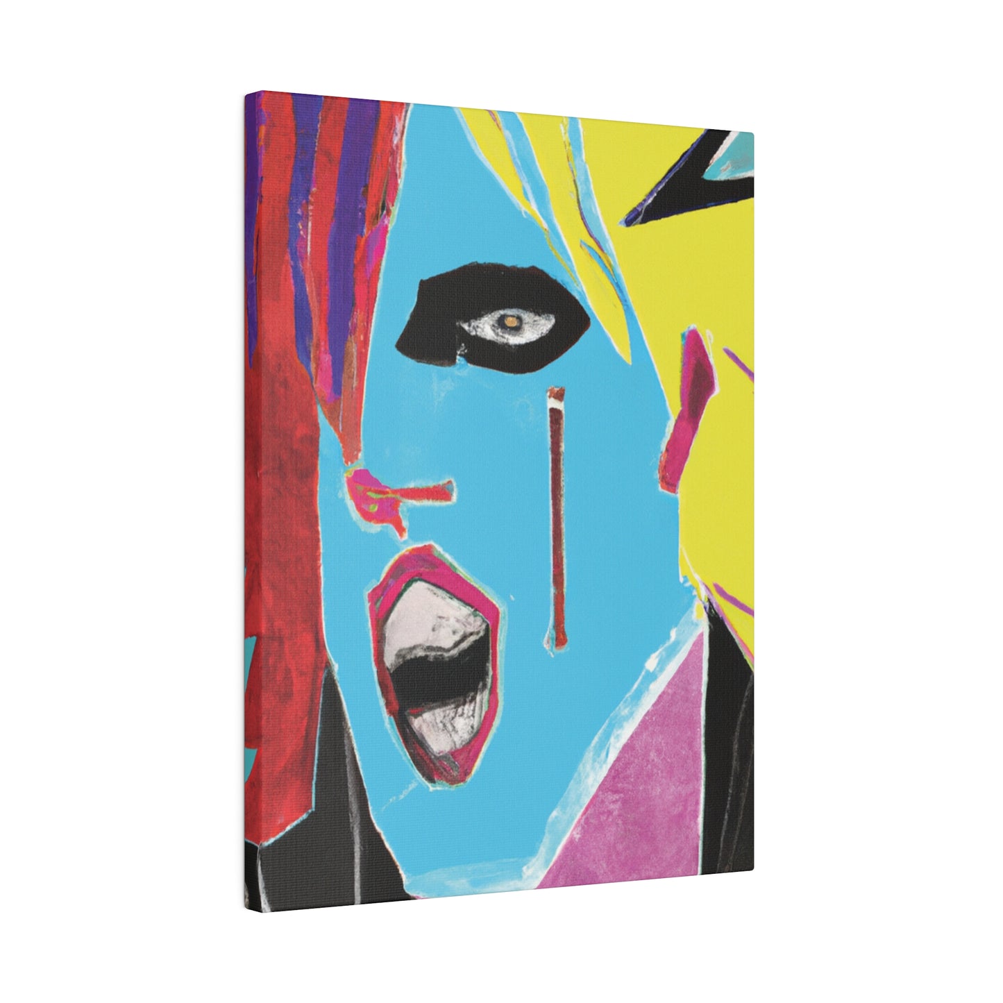 8365A - Rockstar Painting Print | Face | Abstract | Poster | Home Decor | Wall Art | Music Art | Canvas