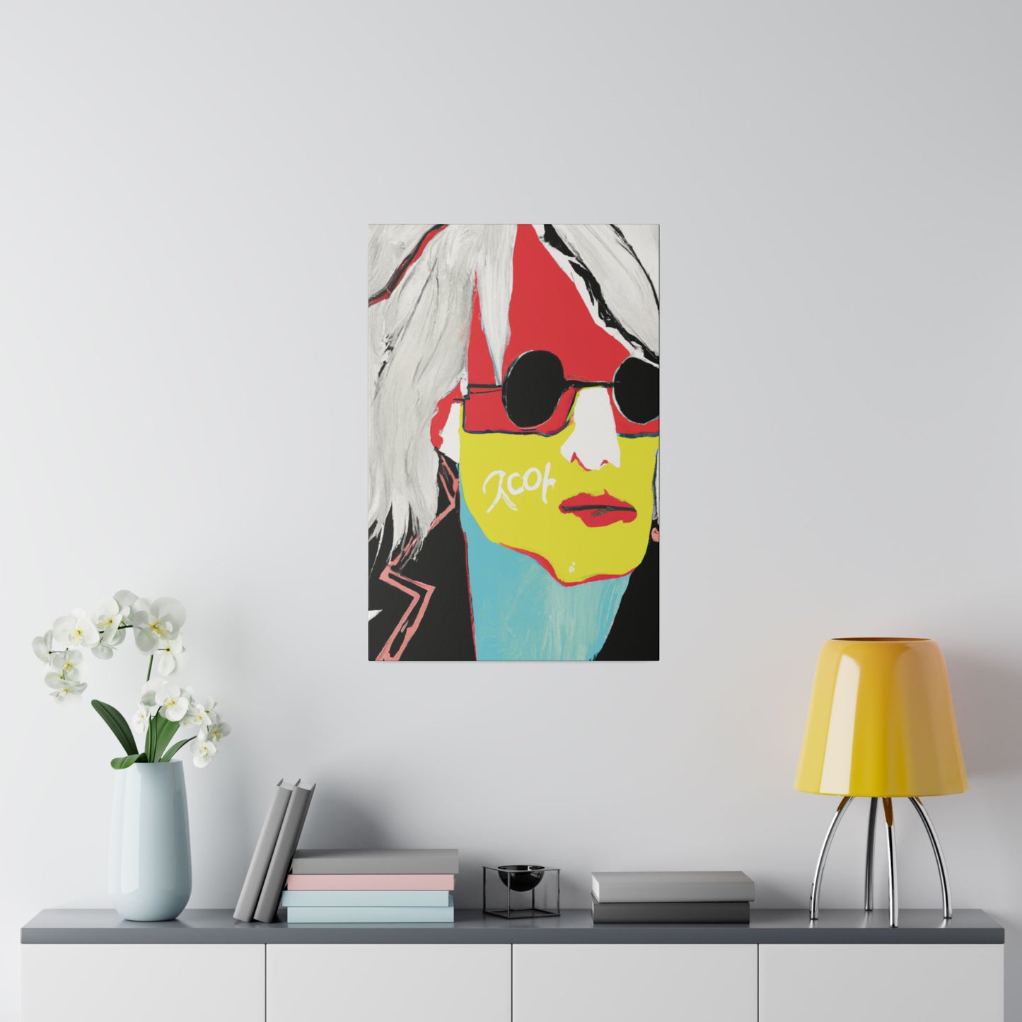 6953R - Rockstar Painting Print | Face | Abstract | Poster | Home Decor | Wall Art | Music Art | Canvas