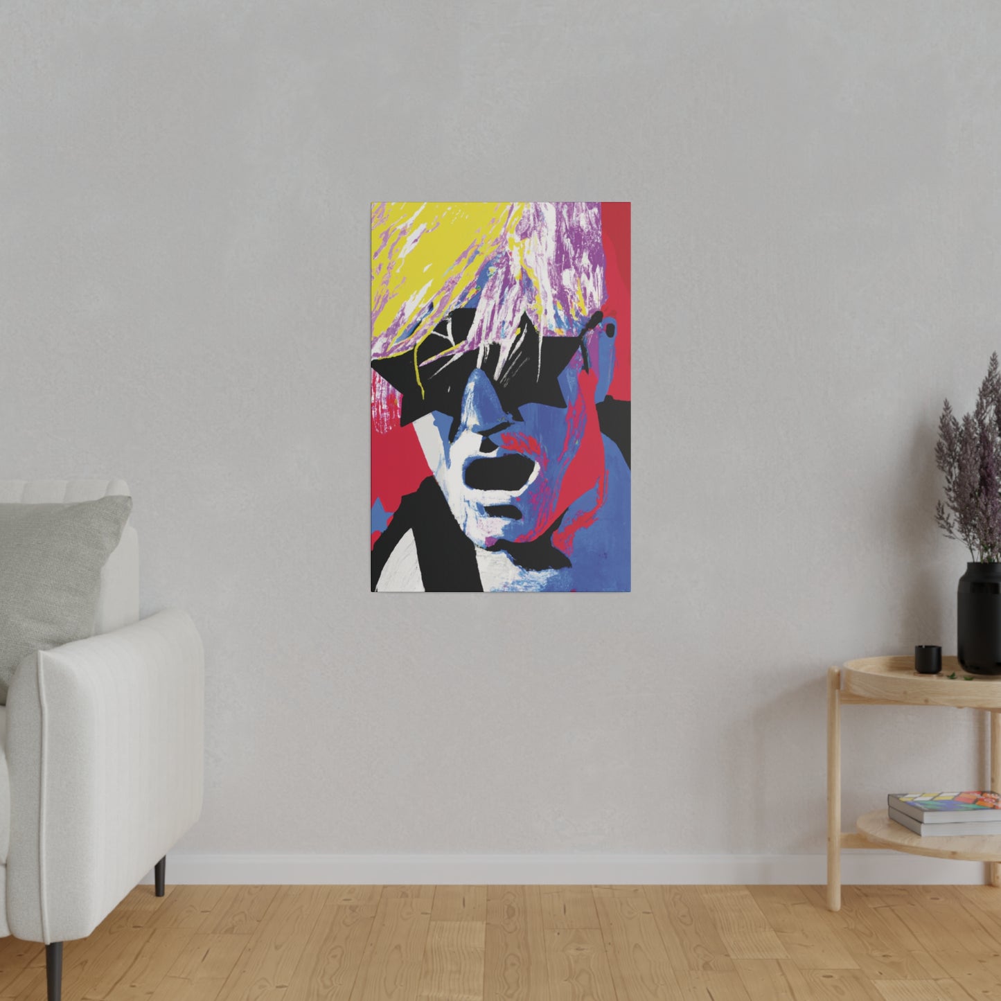 4837X - Rockstar Painting Print | Face | Abstract | Poster | Home Decor | Wall Art | Music Art | Canvas