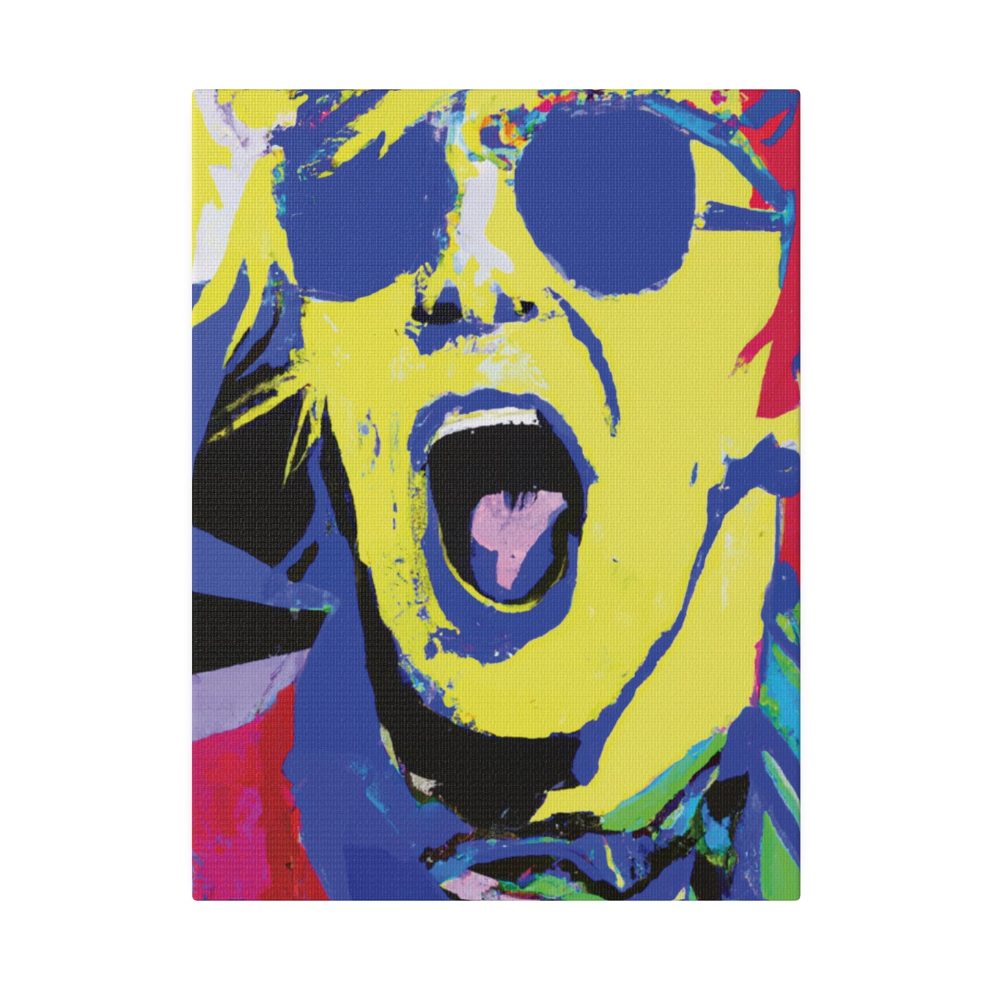 7451T - Rockstar Painting Print | Face | Abstract | Poster | Home Decor | Wall Art | Music Art | Canvas