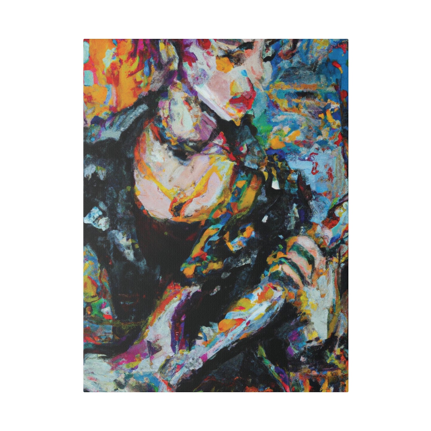 2106T - Rockstar Oil Painting Style Print | Poster | Home Decor | Wall Art | Music Art | Canvas