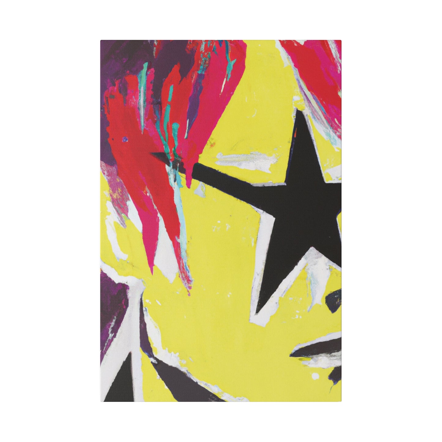 8768M - Rockstar Painting Print | Face | Abstract | Poster | Home Decor | Wall Art | Music Art | Canvas