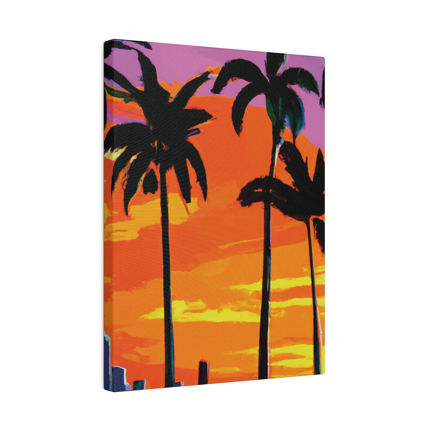 7834K - Miami Beach Sunset Painting Print | Miami | Beach | Sunset | Poster | Home Decor | Wall Art | Canvas