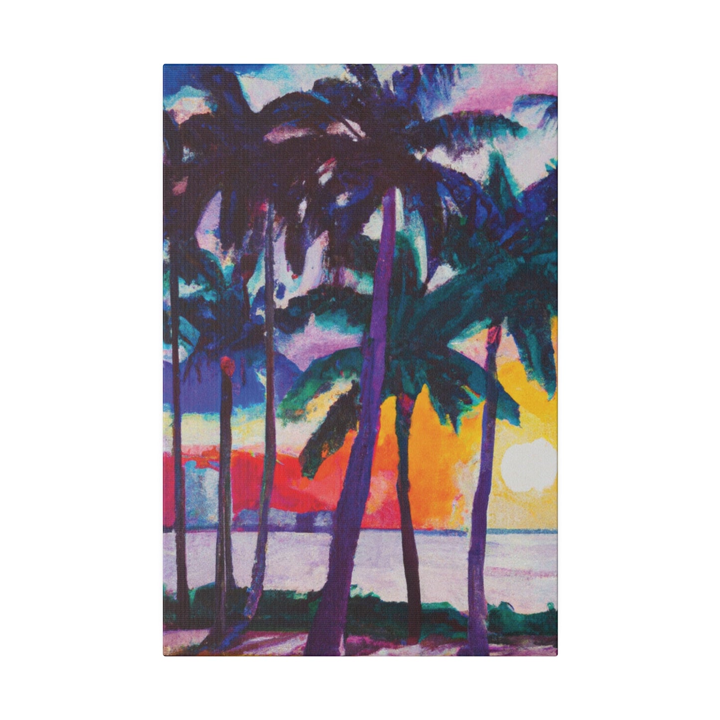 3259X - Miami Beach Sunset Painting Print | Miami | Beach | Sunset | Poster | Home Decor | Wall Art | Canvas