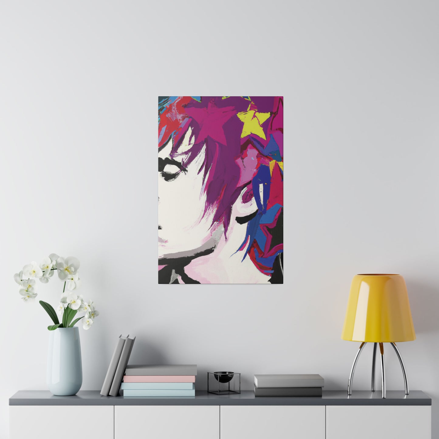 7369B - Rockstar Painting Print | Face | Abstract | Poster | Home Decor | Wall Art | Music Art | Canvas