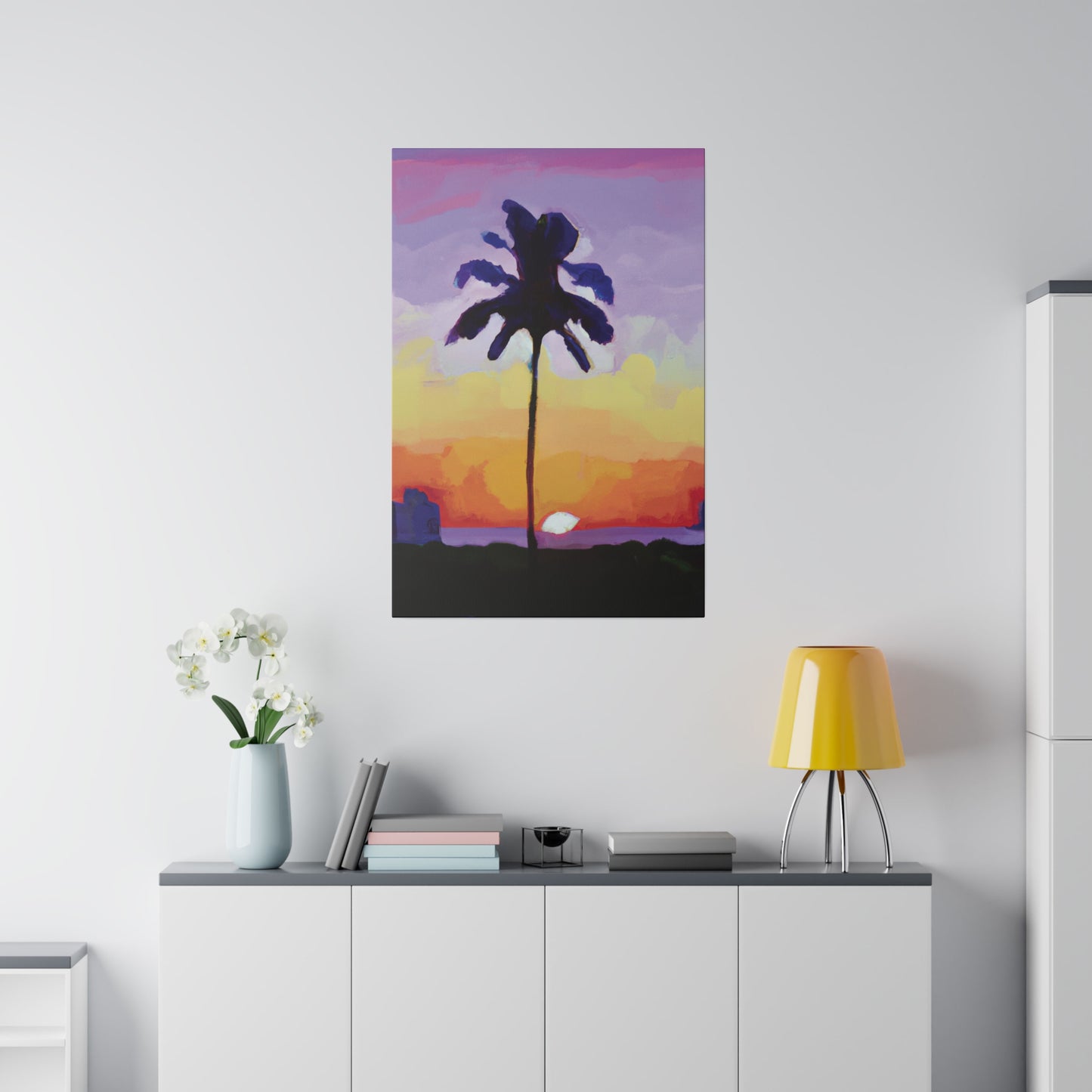 8495G - Miami Beach Sunset Painting Print | Miami | Beach | Sunset | Poster | Home Decor | Wall Art | Canvas