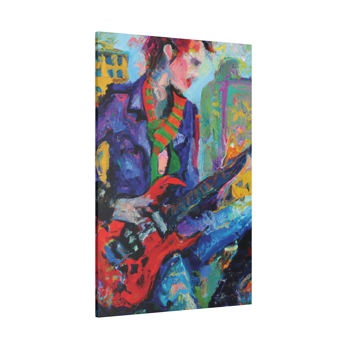 5227E - Rockstar Oil Painting Style Print | Poster | Home Decor | Wall Art | Music Art | Canvas