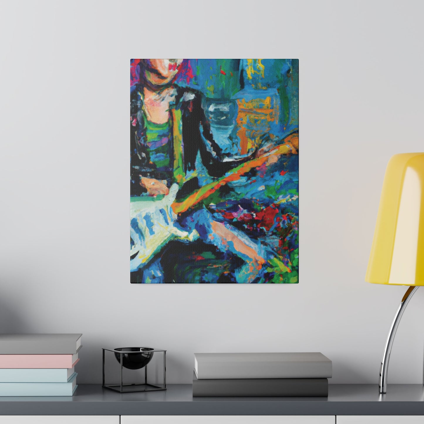 6774A - Rockstar Oil Painting Style Print | Poster | Home Decor | Wall Art | Music Art | Canvas