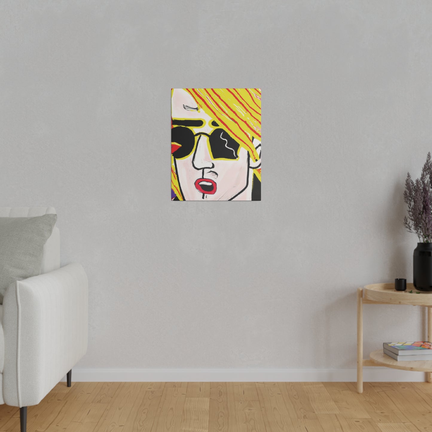 239G - Rockstar Painting Print | Face | Abstract | Poster | Home Decor | Wall Art | Music Art | Canvas