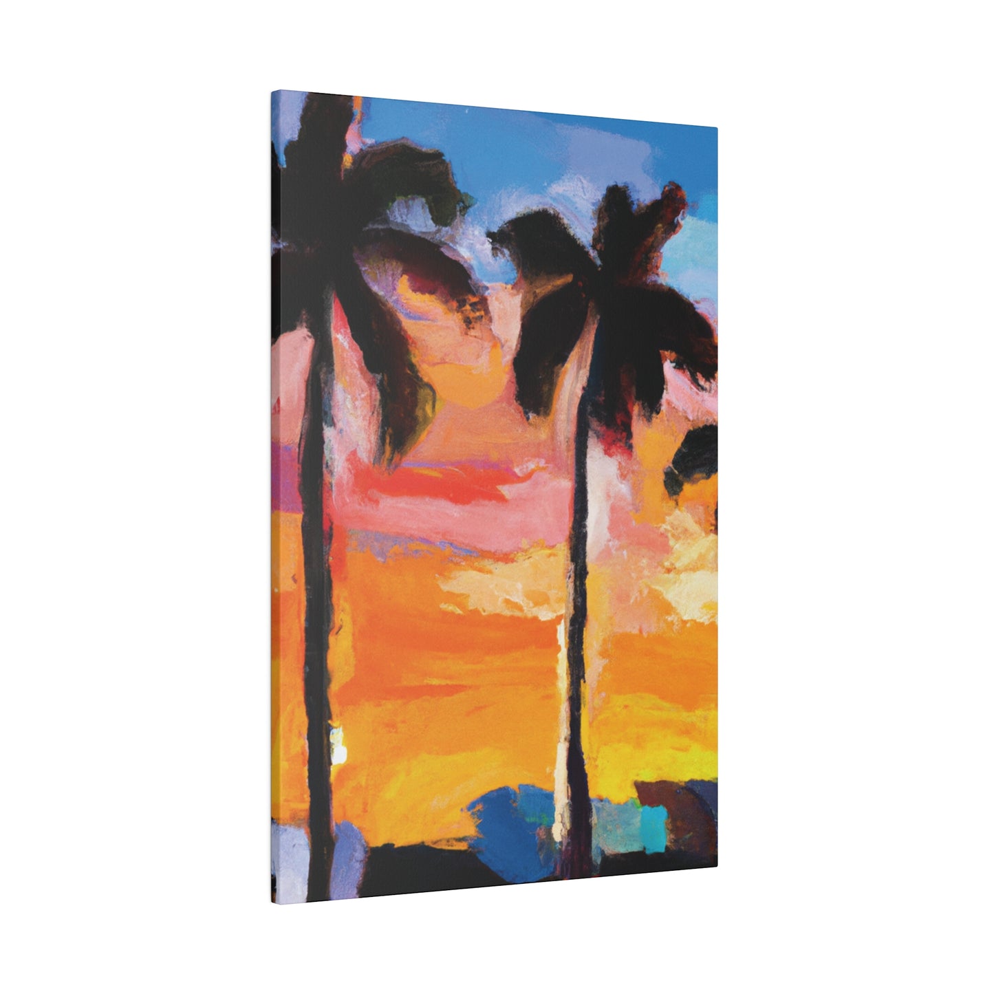 3236E - Miami Beach Sunset Painting Print | Miami | Beach | Sunset | Poster | Home Decor | Wall Art | Canvas