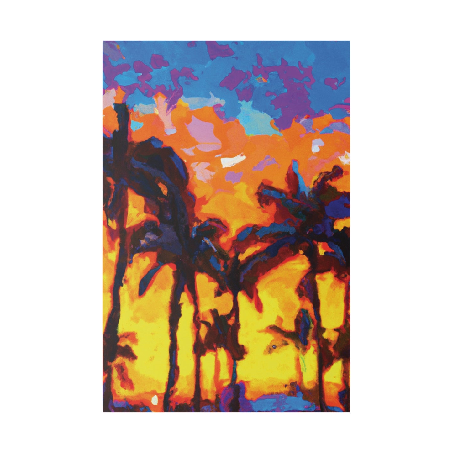 5533Y - Miami Beach Sunset Painting Print | Miami | Beach | Sunset | Poster | Home Decor | Wall Art | Canvas