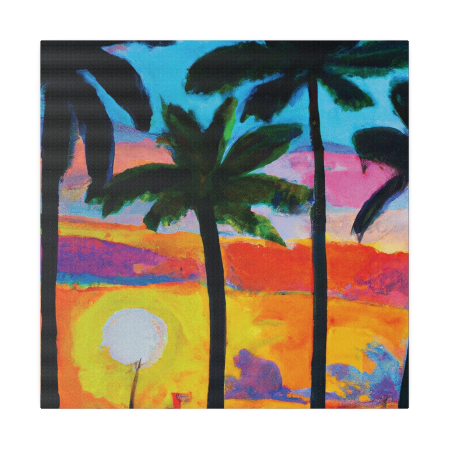 9043Y - Miami Beach Sunset Painting Print | Miami | Beach | Sunset | Poster | Home Decor | Wall Art | Canvas