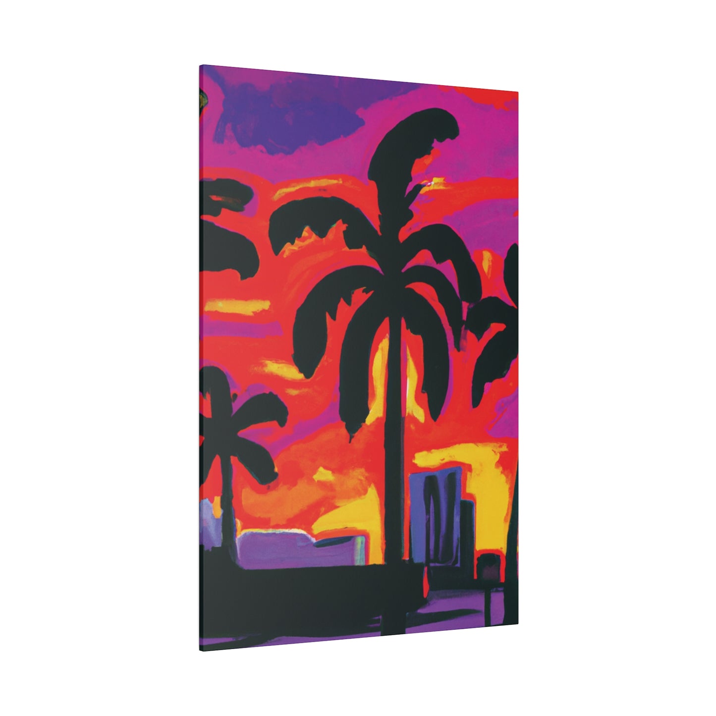 4066V - Miami Beach Sunset Painting Print | Miami | Beach | Sunset | Poster | Home Decor | Wall Art | Canvas