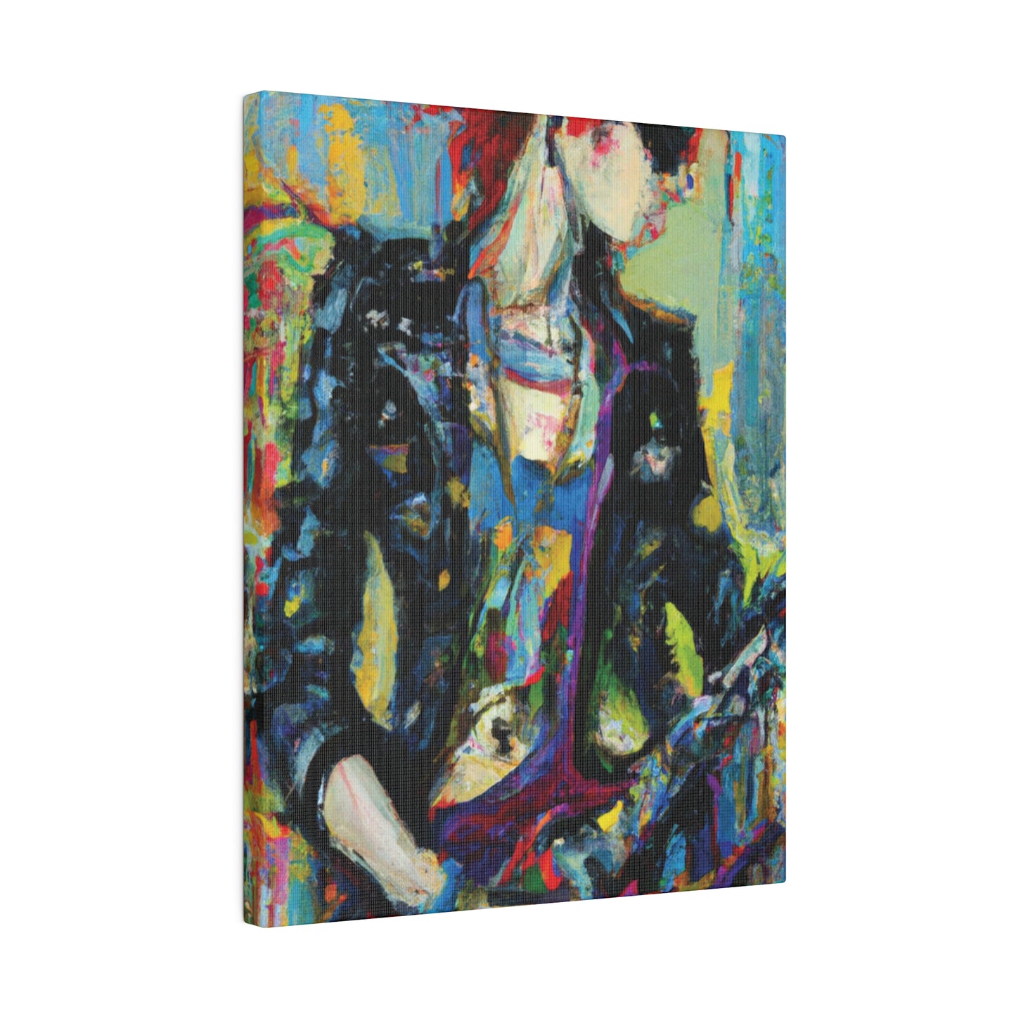 9745J - Rockstar Oil Painting Style Print | Poster | Home Decor | Wall Art | Music Art | Canvas