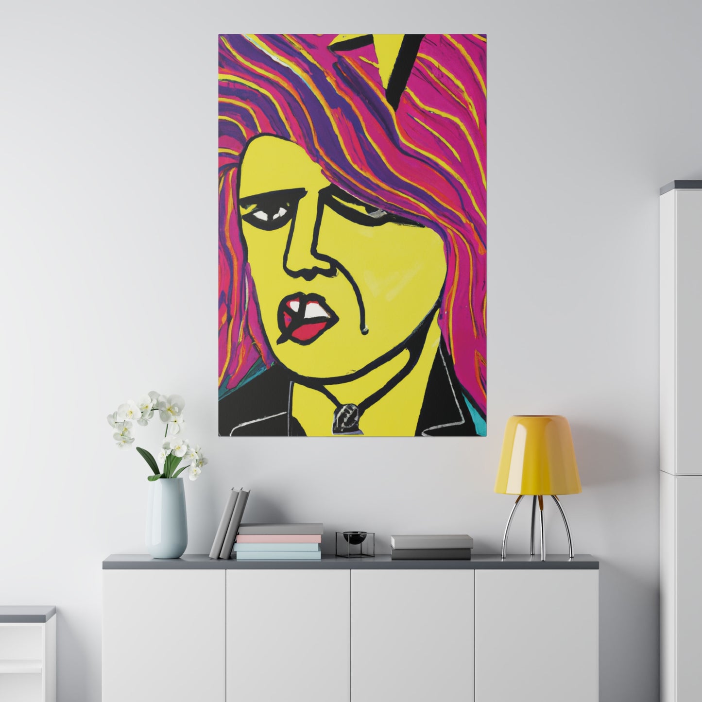 6639Q - Rockstar Painting Print | Face | Abstract | Poster | Home Decor | Wall Art | Music Art | Canvas