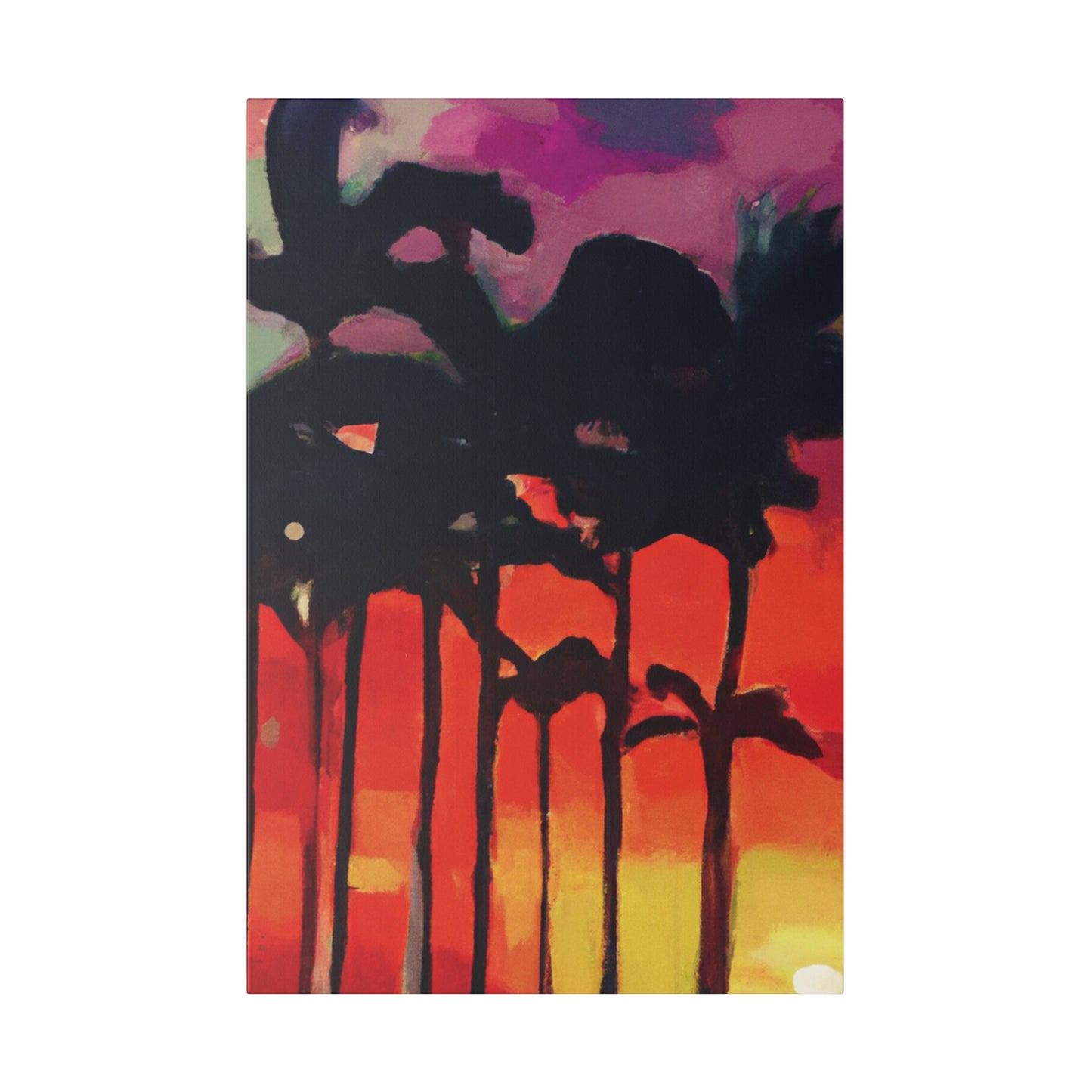 9653K - Miami Beach Sunset Painting Print | Miami | Beach | Sunset | Poster | Home Decor | Wall Art | Canvas
