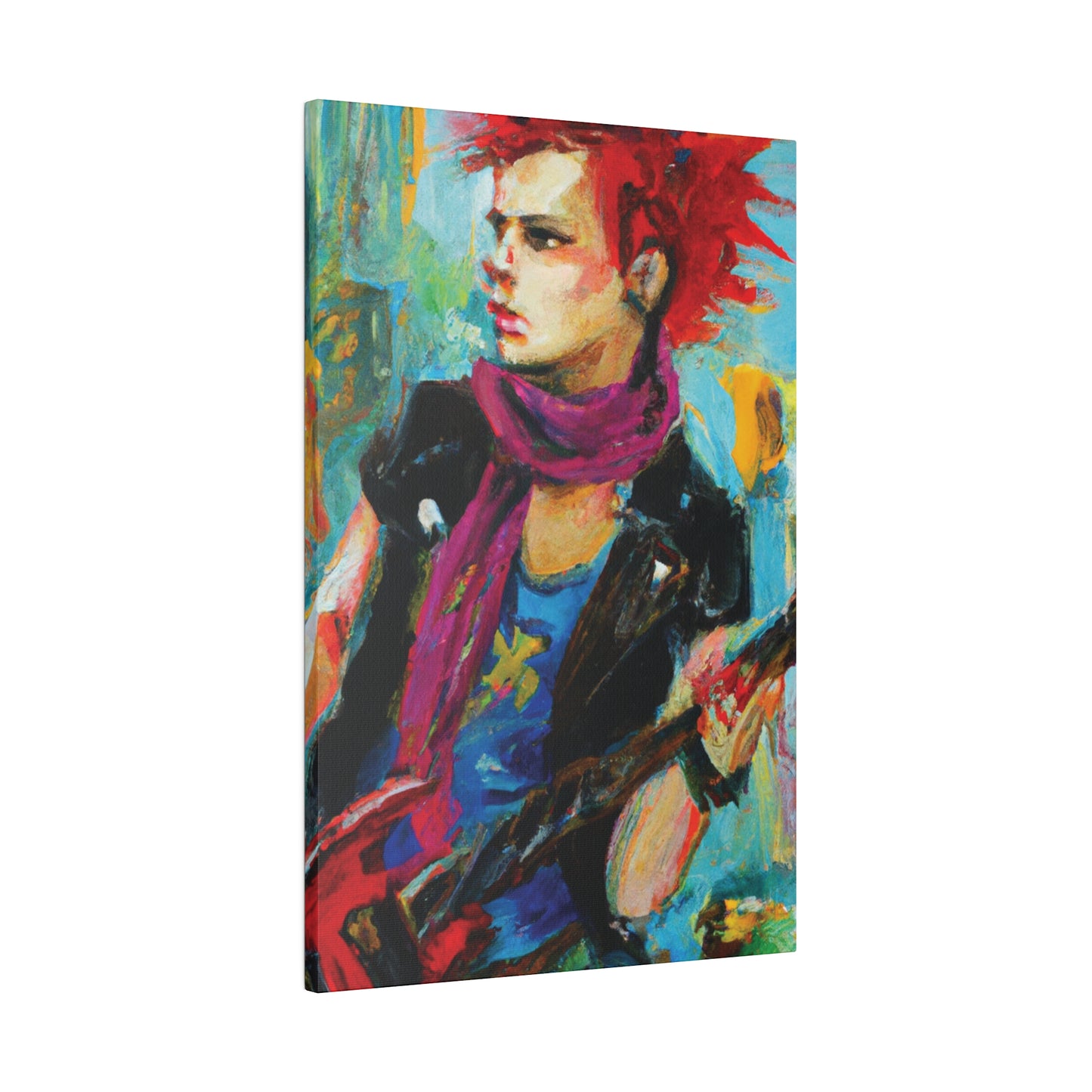 4638X - Rockstar Oil Painting Style Print | Poster | Home Decor | Wall Art | Music Art | Canvas