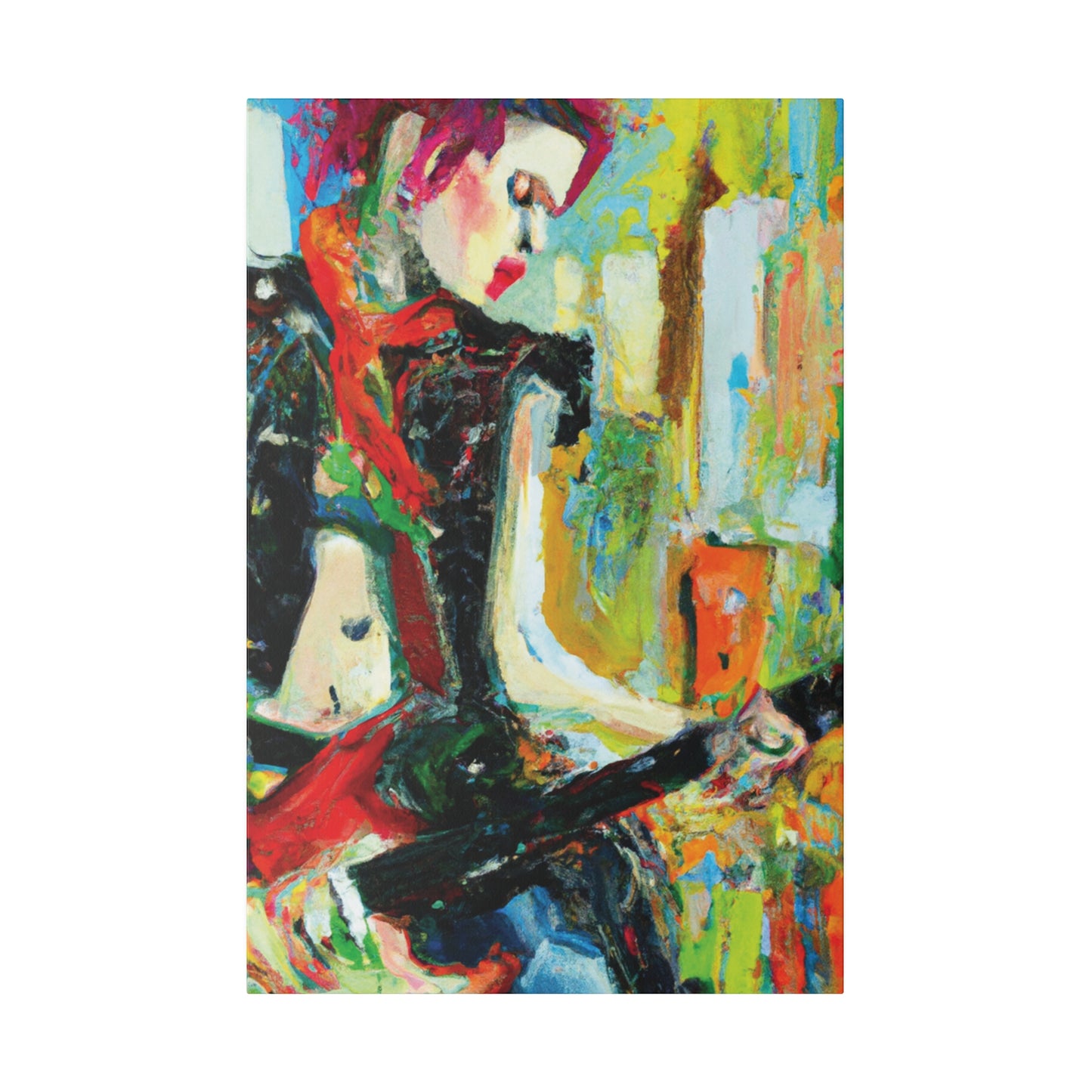 4824H - Rockstar Oil Painting Style Print | Poster | Home Decor | Wall Art | Music Art | Canvas