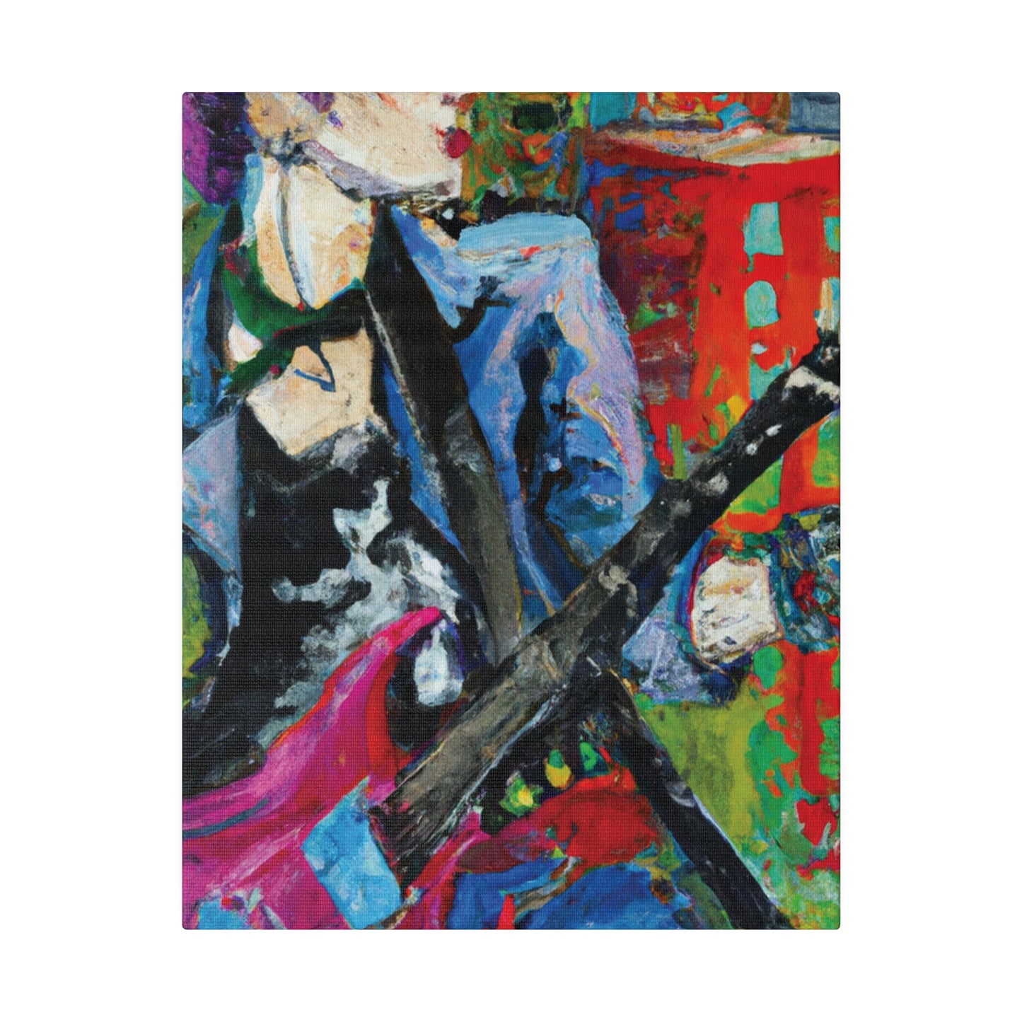 9194H - Rockstar Oil Painting Style Print | Poster | Home Decor | Wall Art | Music Art | Canvas