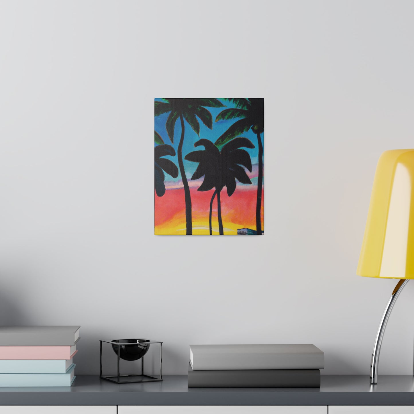 7322T - Miami Beach Sunset Painting Print | Miami | Beach | Sunset | Poster | Home Decor | Wall Art | Canvas