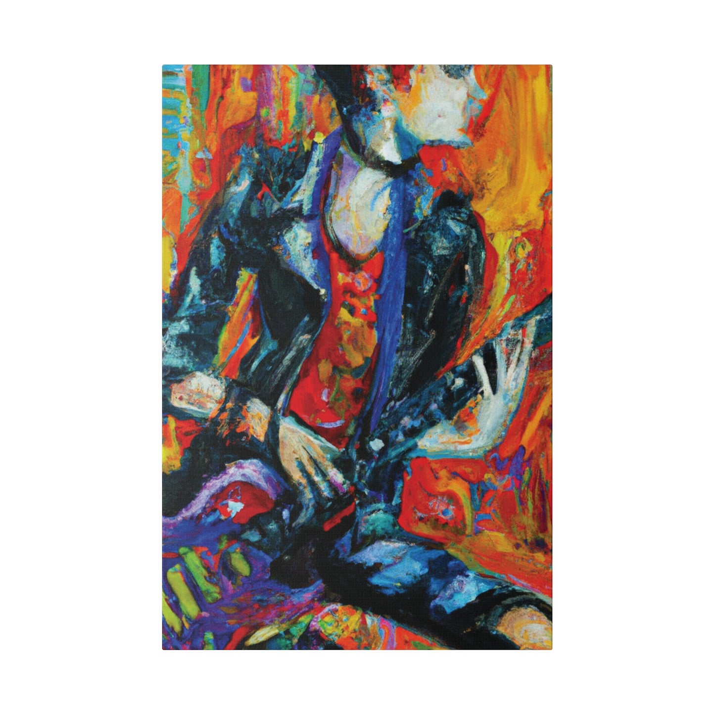 7348F - Rockstar Oil Painting Style Print | Poster | Home Decor | Wall Art | Music Art | Canvas