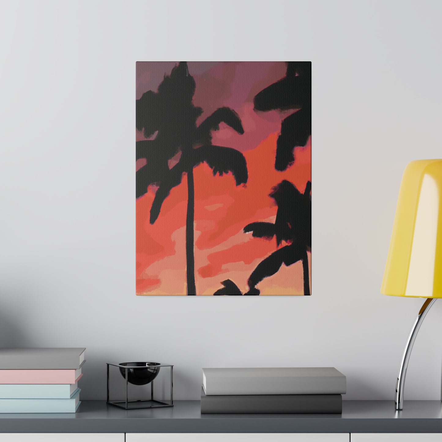 9324K - Miami Beach Sunset Painting Print | Miami | Beach | Sunset | Poster | Home Decor | Wall Art | Canvas