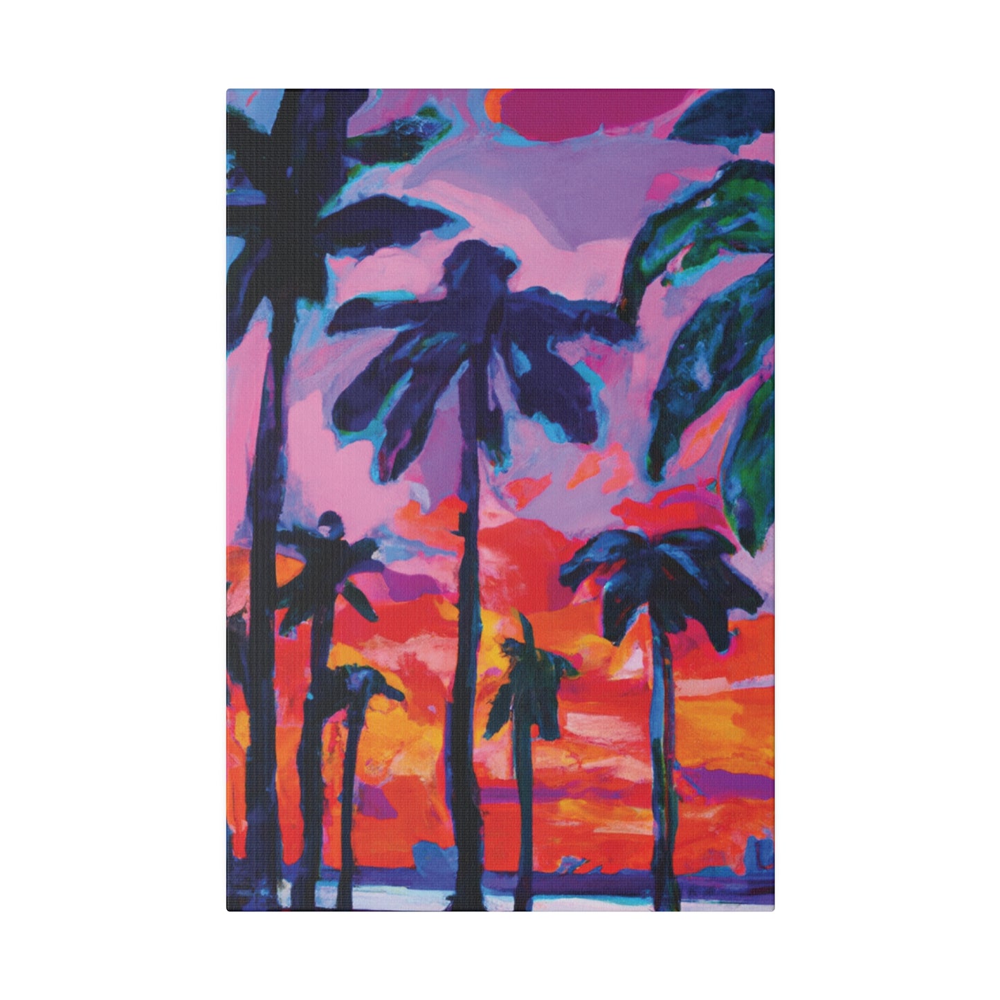 4754Q - Miami Beach Sunset Painting Print | Miami | Beach | Sunset | Poster | Home Decor | Wall Art | Canvas