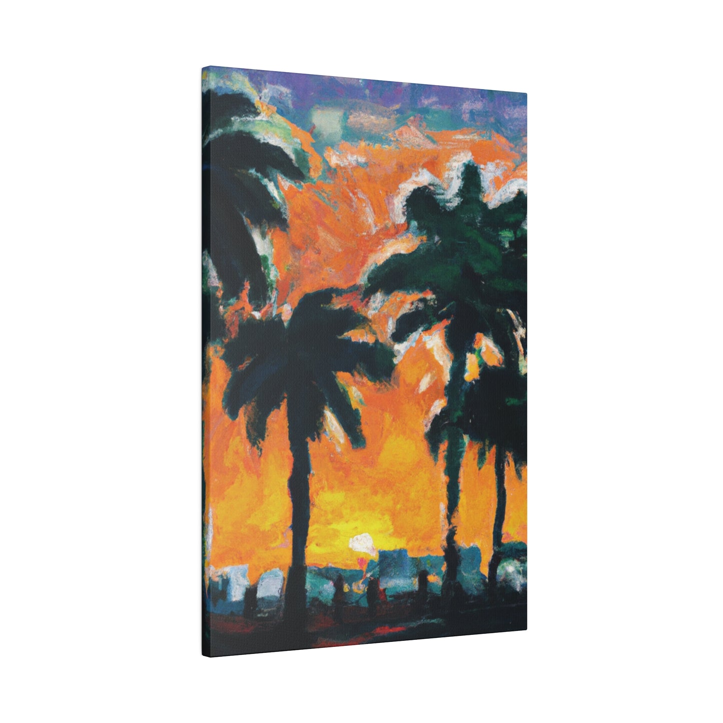 9571T - Miami Beach Sunset Painting Print | Miami | Beach | Sunset | Poster | Home Decor | Wall Art | Canvas