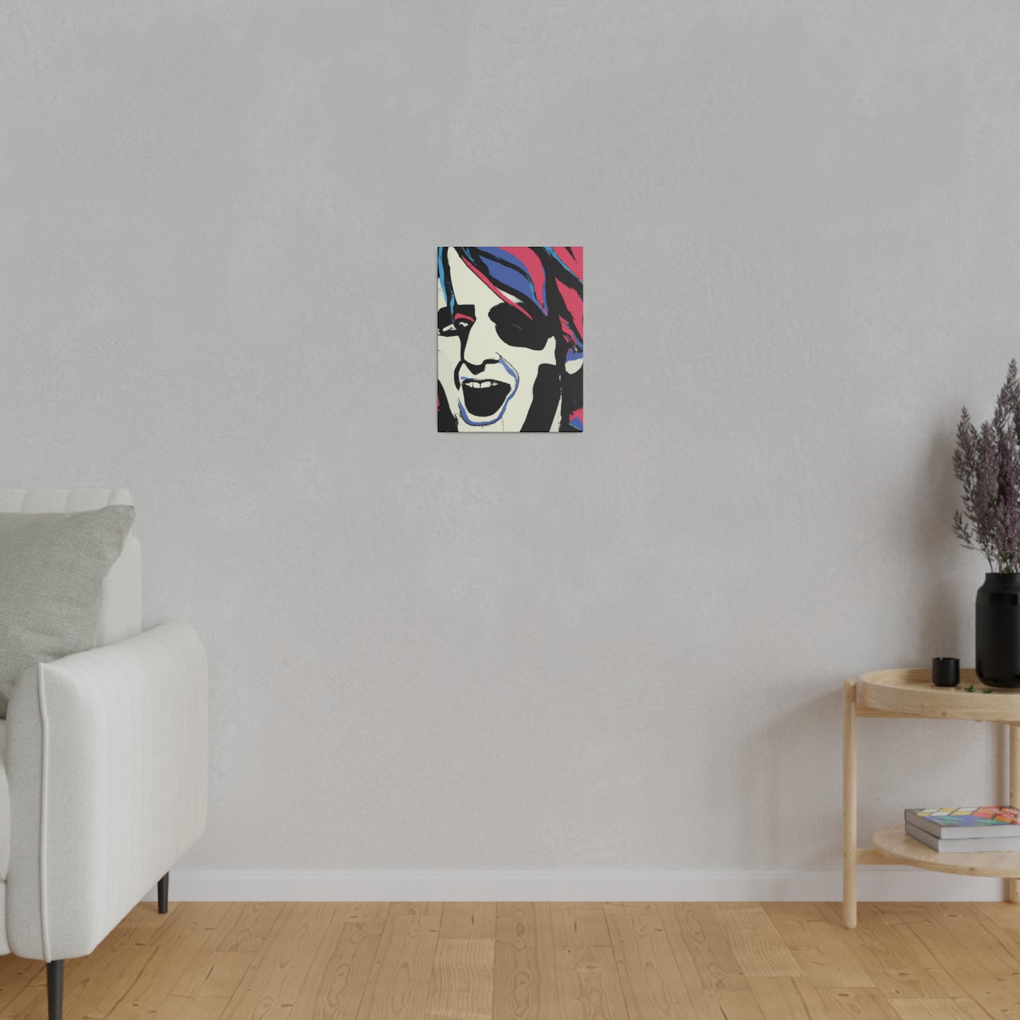 4318K - Rockstar Painting Print | Face | Abstract | Poster | Home Decor | Wall Art | Music Art | Canvas