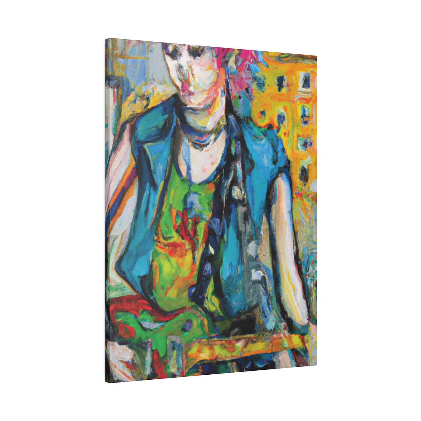 5368N - Rockstar Oil Painting Style Print | Poster | Home Decor | Wall Art | Music Art | Canvas