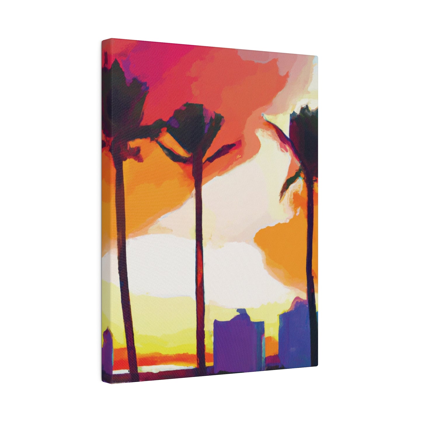 1605J - Miami Beach Sunset Painting Print | Miami | Beach | Sunset | Poster | Home Decor | Wall Art | Canvas