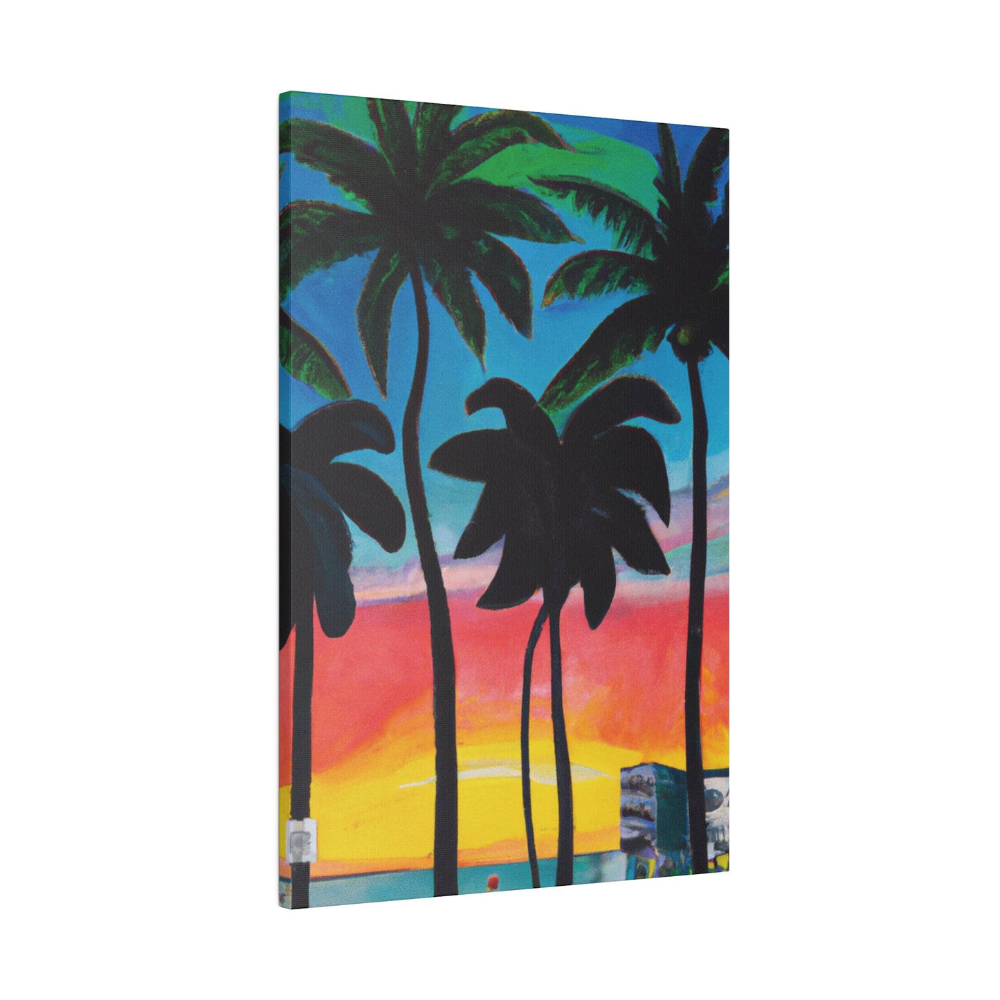 7322T - Miami Beach Sunset Painting Print | Miami | Beach | Sunset | Poster | Home Decor | Wall Art | Canvas