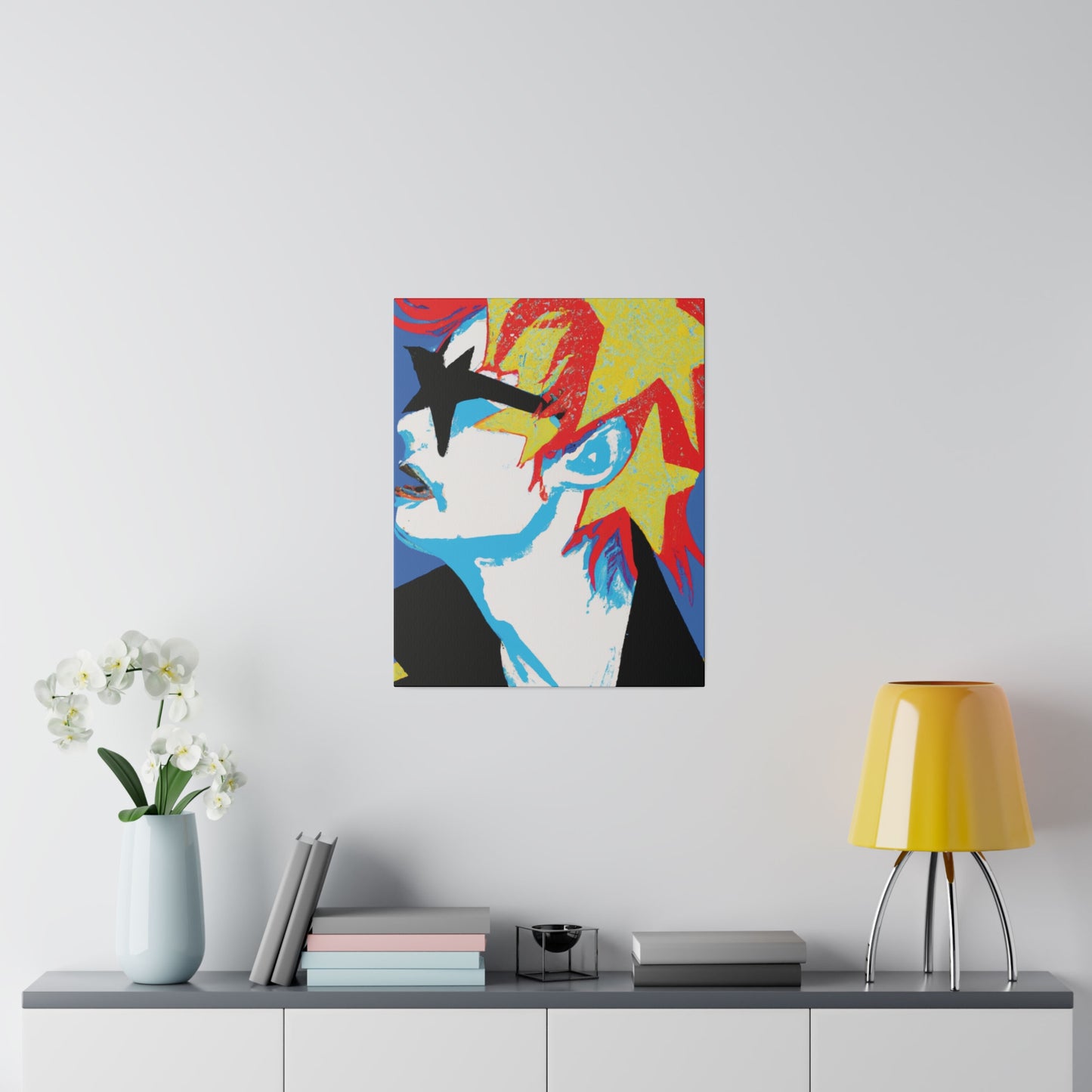 9245E - Rockstar Painting Print | Face | Abstract | Poster | Home Decor | Wall Art | Music Art | Canvas