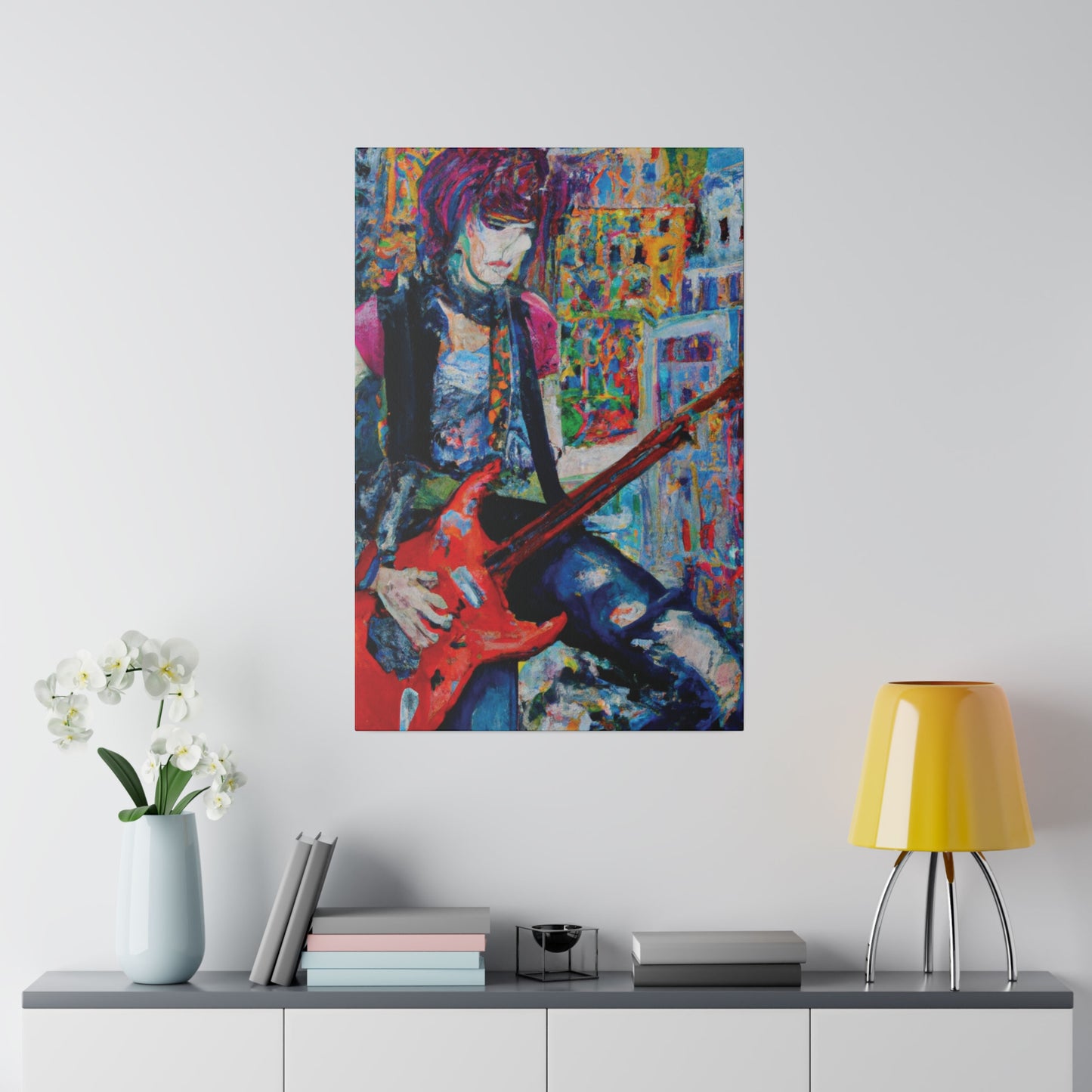 7661H - Rockstar Oil Painting Style Print | Poster | Home Decor | Wall Art | Music Art | Canvas