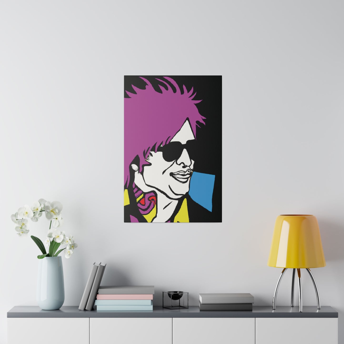 5182H - Rockstar Painting Print | Face | Abstract | Poster | Home Decor | Wall Art | Music Art | Canvas