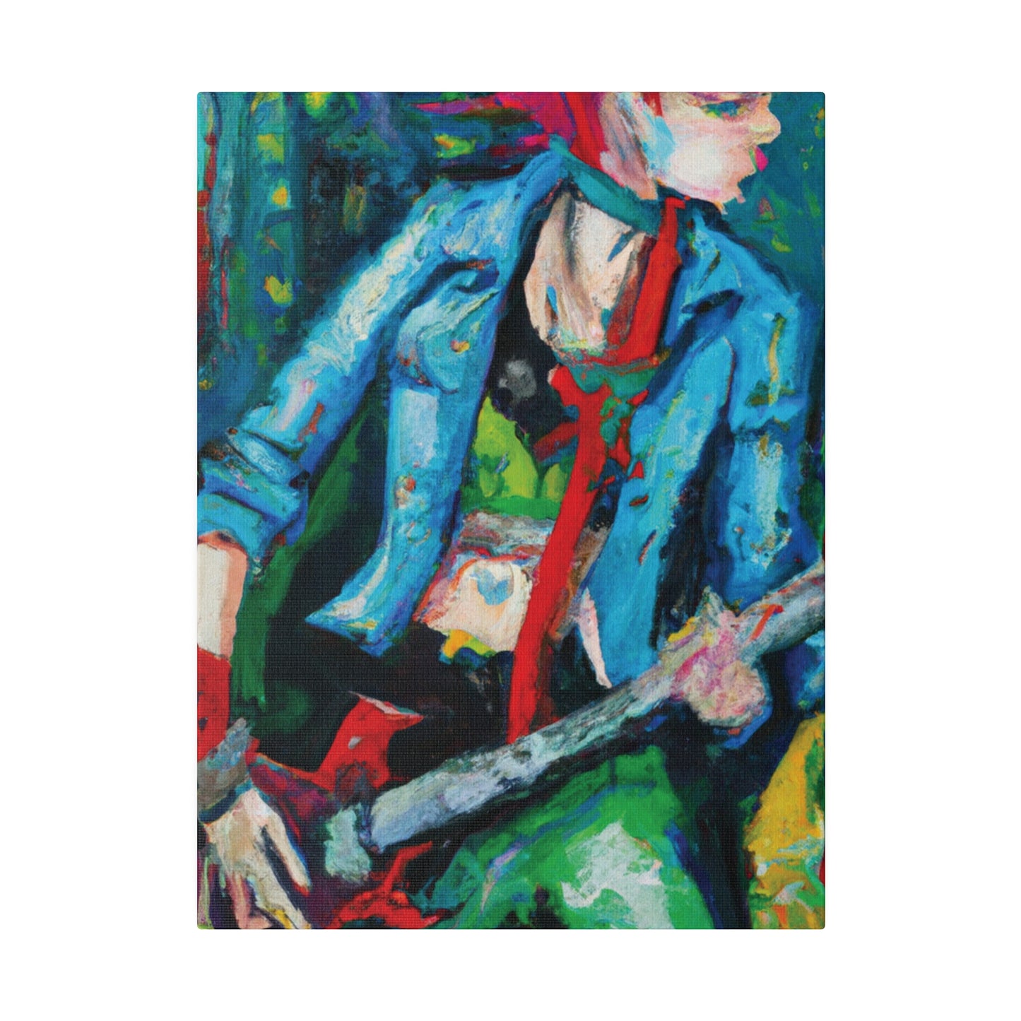 6775F - Rockstar Oil Painting Style Print | Poster | Home Decor | Wall Art | Music Art | Canvas