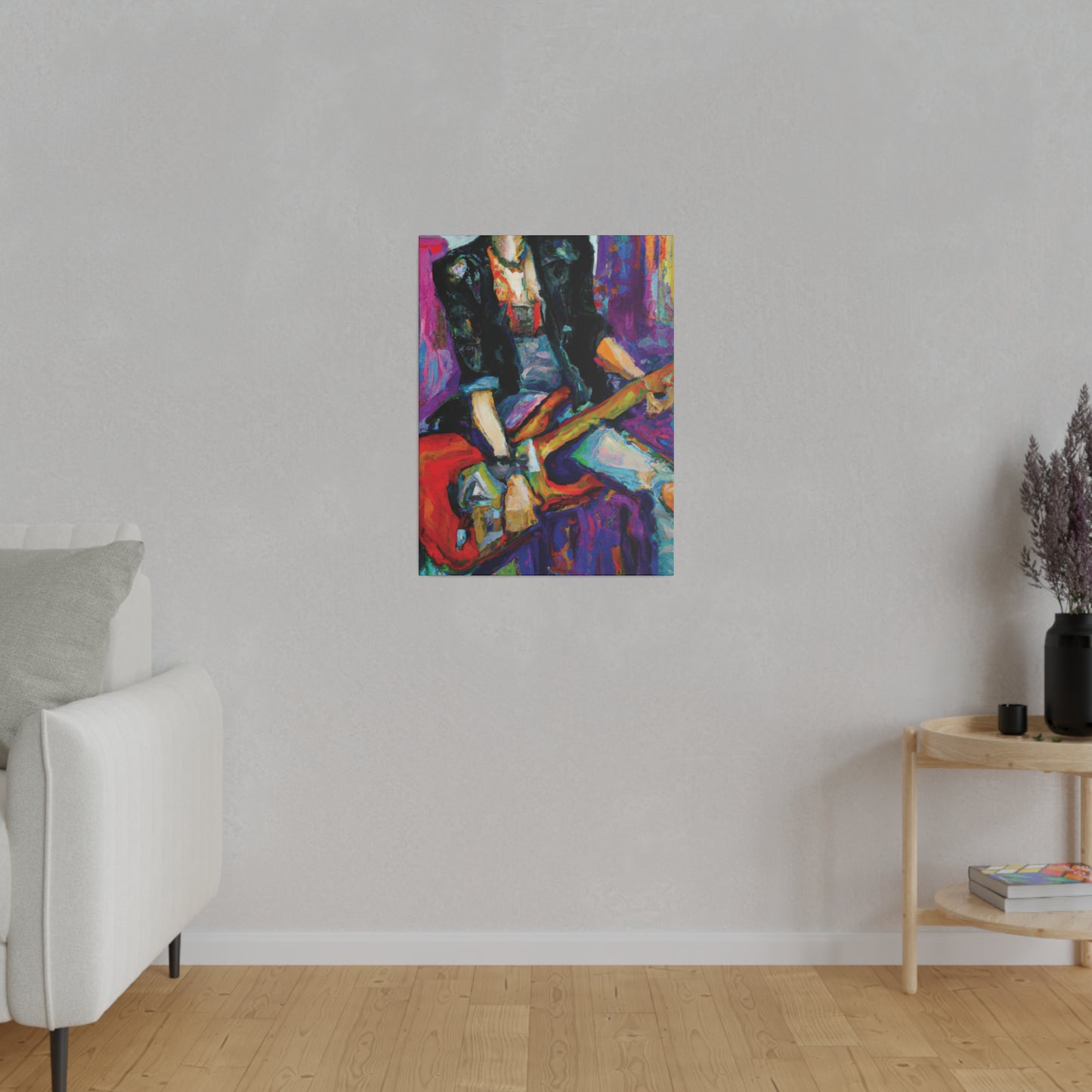 6268K - Rockstar Oil Painting Style Print | Poster | Home Decor | Wall Art | Music Art | Canvas