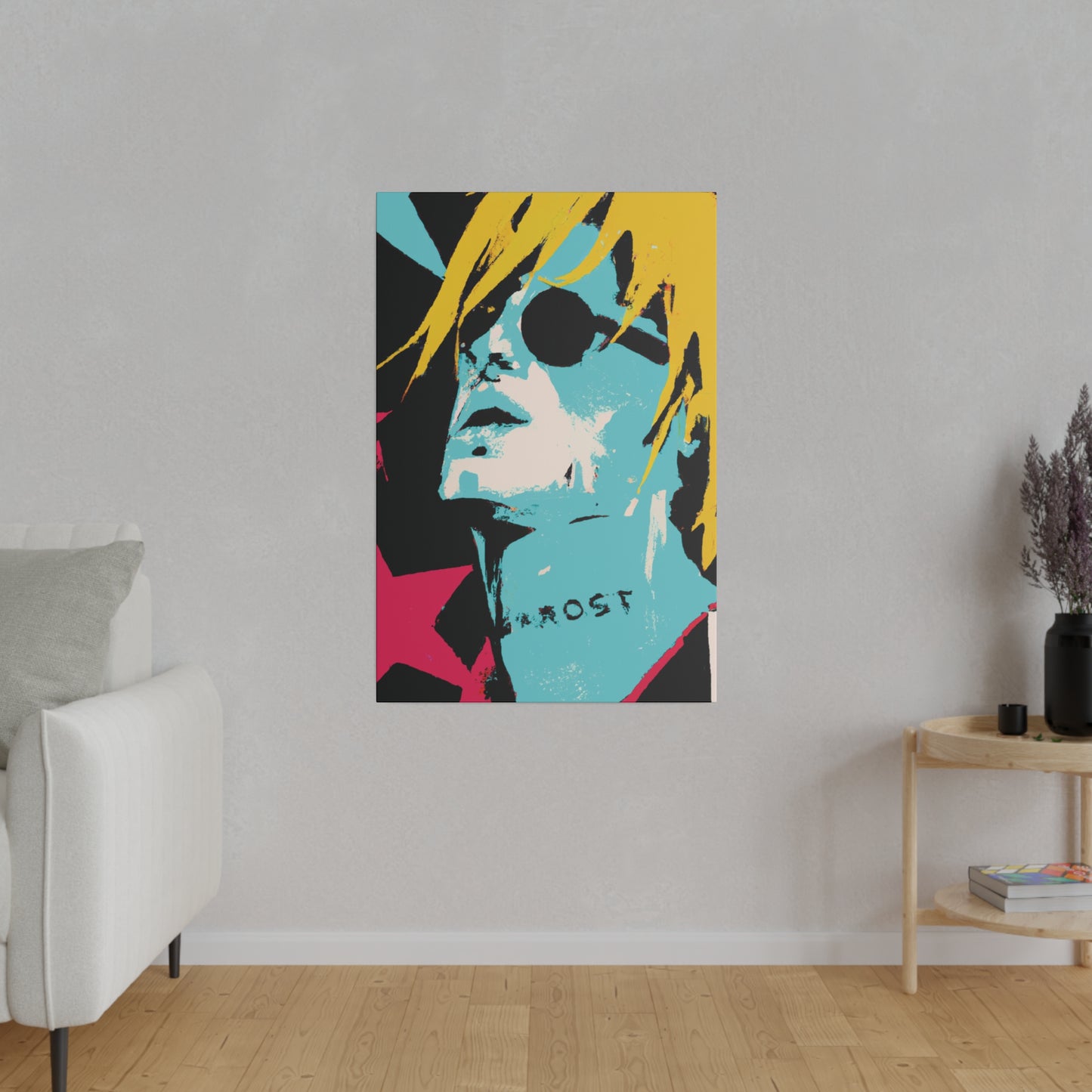 6138S - Rockstar Painting Print | Face | Abstract | Poster | Home Decor | Wall Art | Music Art | Canvas